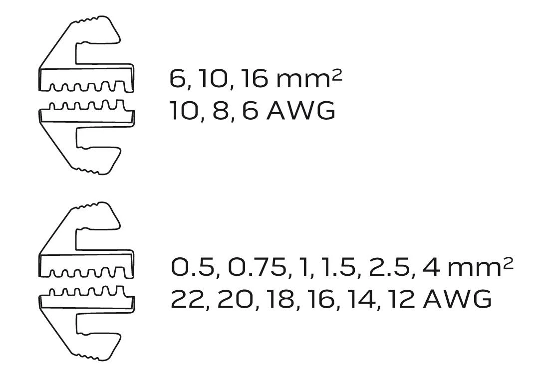 NEO užspaudimo mašina 0,5-16 mm antgaliams (01-506)
