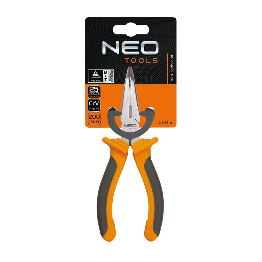 Szczypce NEO Lenktos Pailgintos Replės 200mm (DIN 5745)