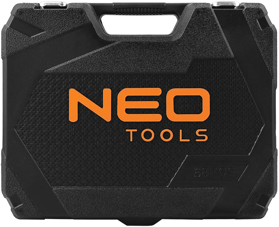 Neo Tools Klucze nasadowe 1/2", 1/4", komplektas 68 vnt., satyna