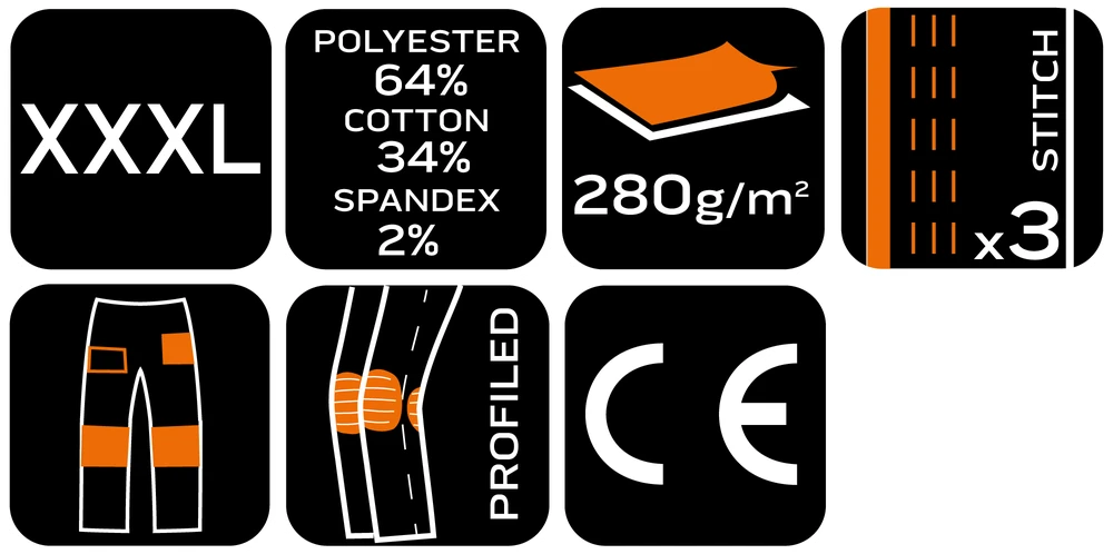 Spodnie Darbo kelnės Mix&amp;Match, pilkai juodos, dydis XXXL