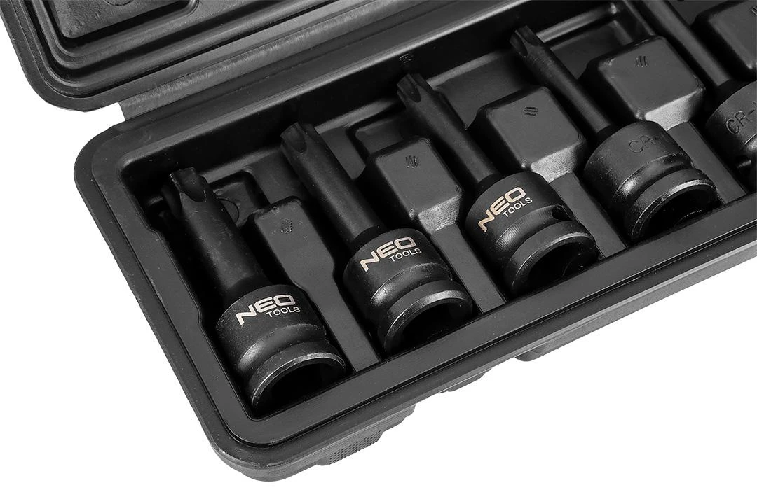 Klucze Torx 1/2" smūginiai veržliarakčiai, 8 vnt. rinkinys