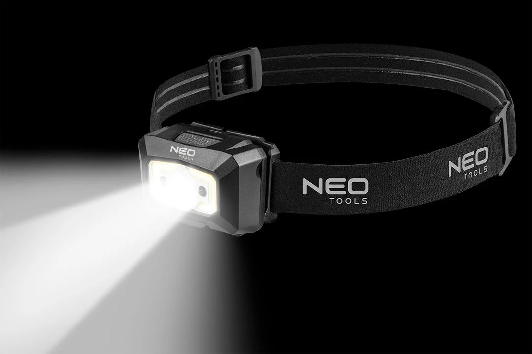 Latarka, Žibintuvėlis, Įkraunamas USB priekinis žibintas, 250 lm COB LED + judesio jutiklis
