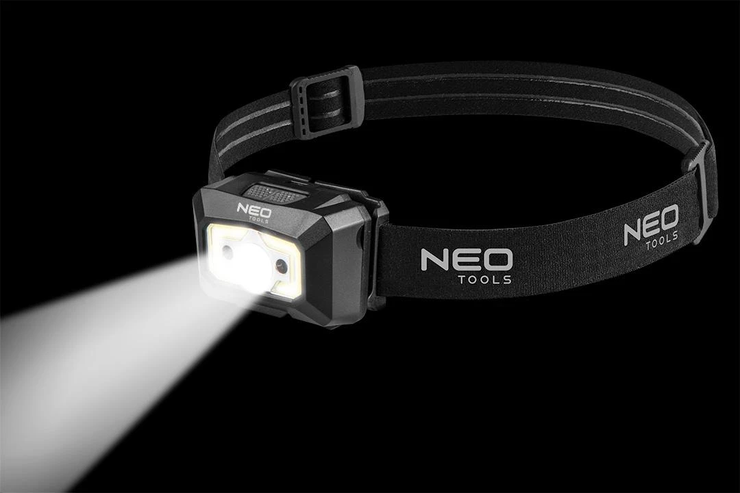 Latarka, Žibintuvėlis, Įkraunamas USB priekinis žibintas, 250 lm COB LED + judesio jutiklis