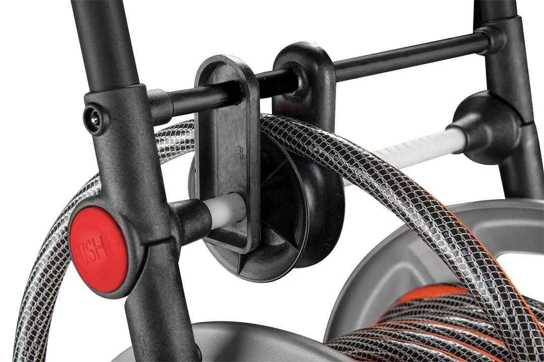 Neo Tools Vežimėlis Sodo žarnos vežimėlis, metalinis, iki 60 m 1/2 colio žarnos, su žarnos kreiptuvu