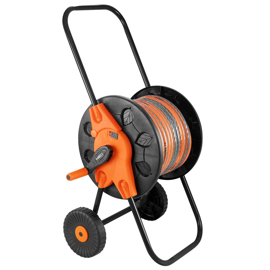 Neo Tools Vežimėlis Sodo žarnos vežimėlis, plastikinis, iki 60 m 1/2 colio žarnos