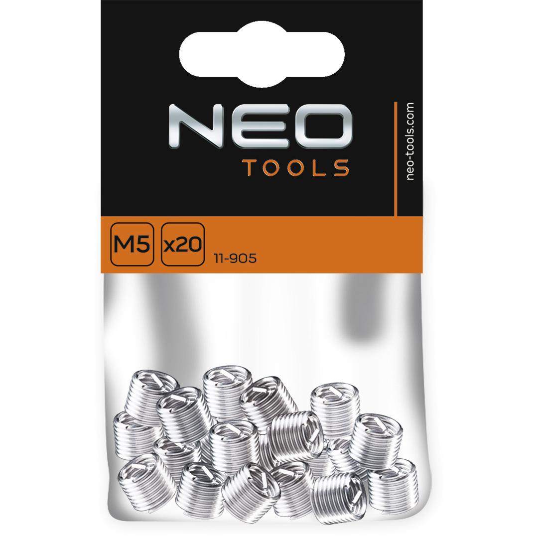 Neo Tools M5 sriegio remonto įdėklai, 20 vnt.