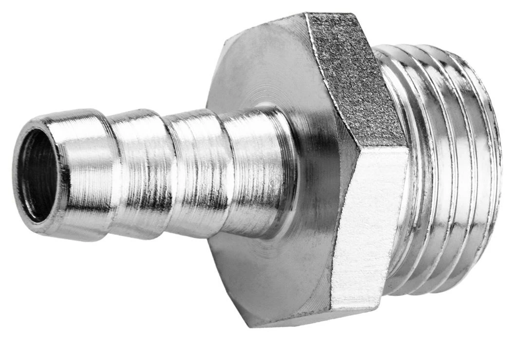 Złącze 10 mm žarnos jungtis su 1/2 colio išoriniu sriegiu