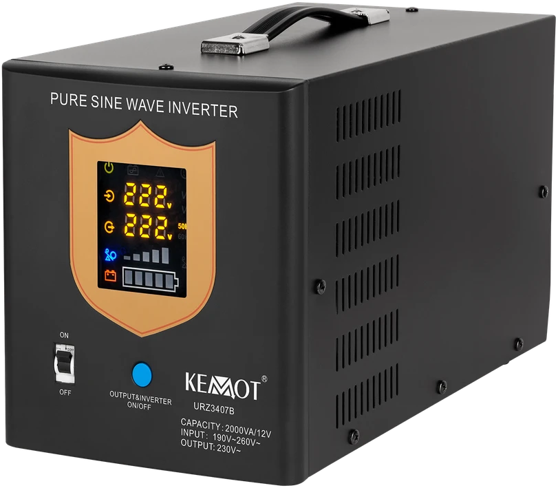Nepertraukiamo maitinimo šaltinis 1200W 12V/230Vac KEMOT PROsinus-1200