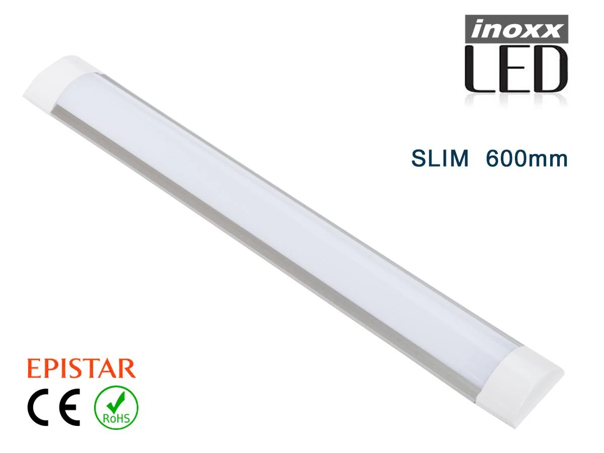 Nvox paviršiuje montuojama linijinė lempa LED skydelis plonas 60cm 18w 3000k šiltas