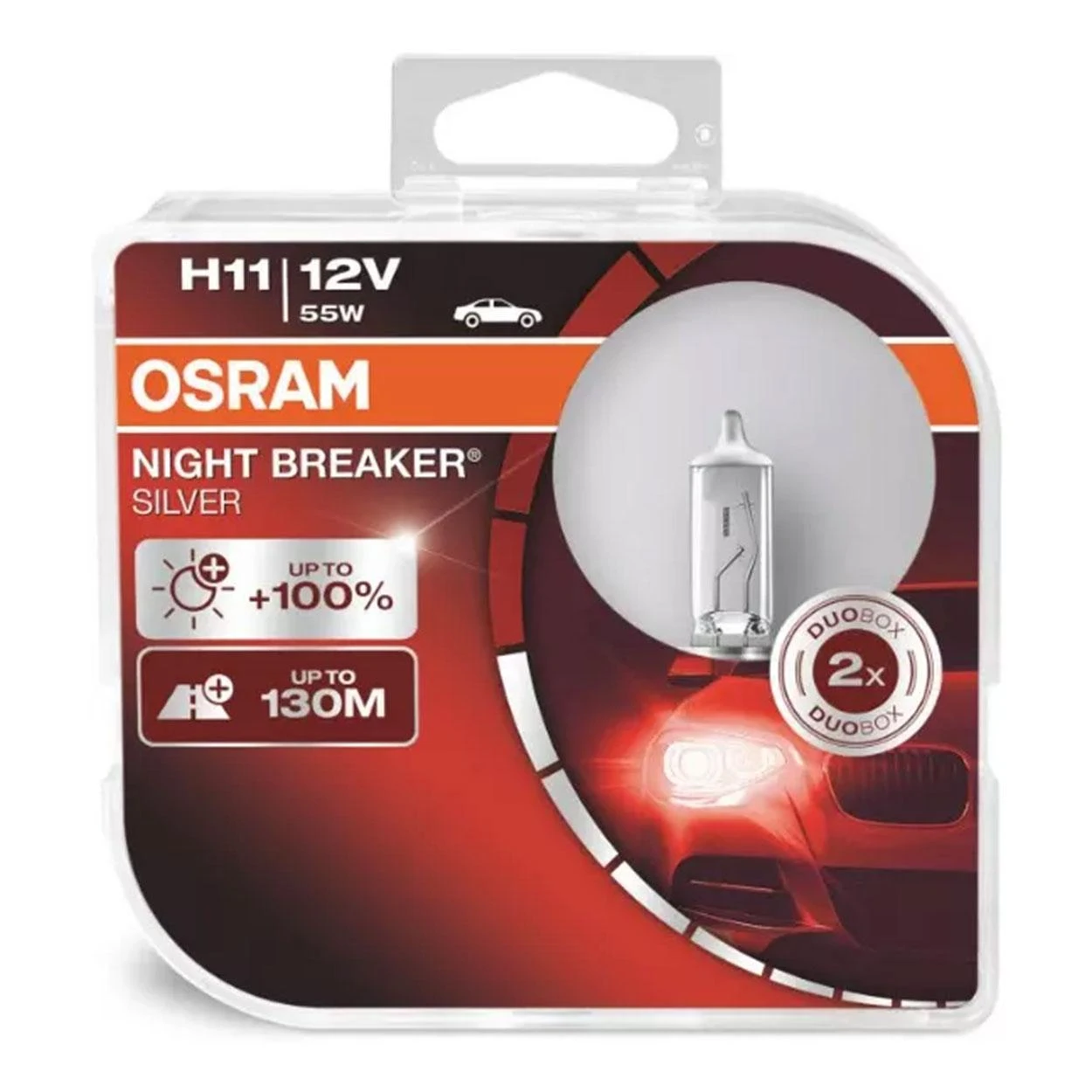 Osram Night Breaker Silver H11 lemputės pakuotėje