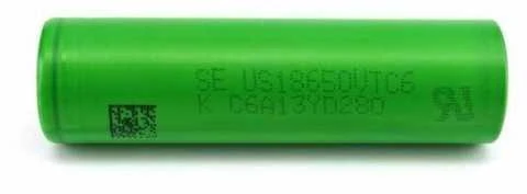 Žalias 18650 Li-Ion VTC6 akumuliatorius su žymėjimu