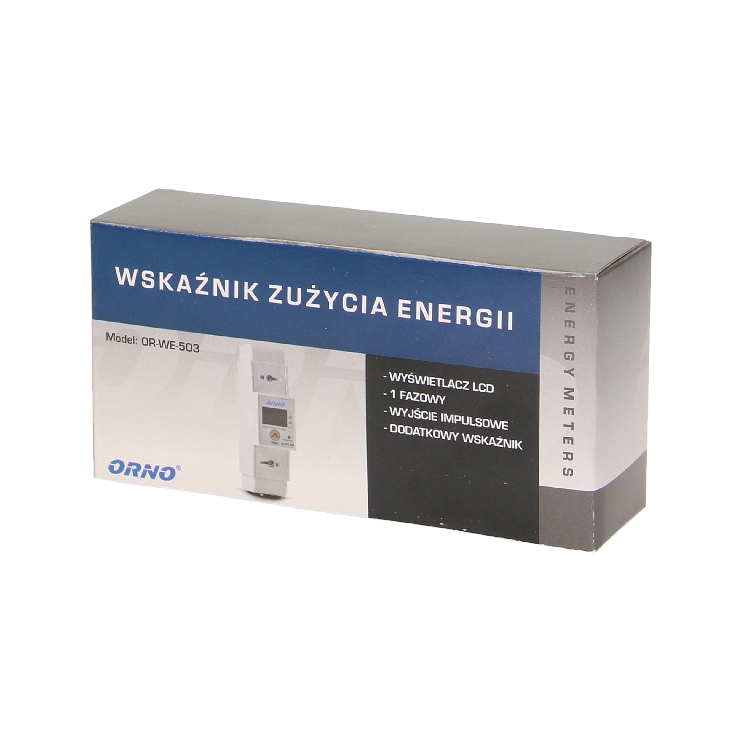 ORNO 1 FAZINIS ENERGIJOS SĄNAUDOJIMO RODIKLIS