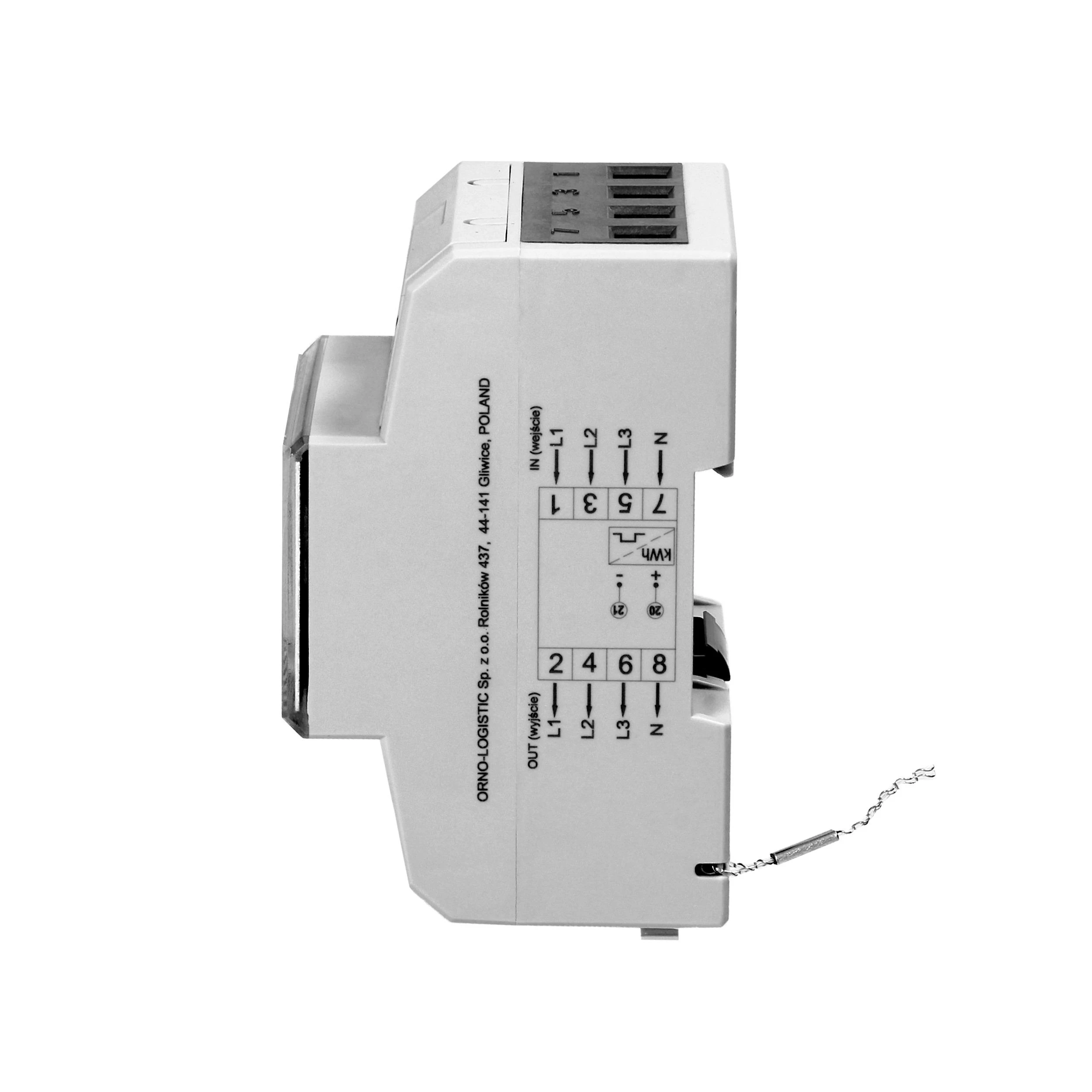 ORNO 3 fazių elektros skaitiklis, 80A, MID, 3 moduliai, DIN TH-35mm