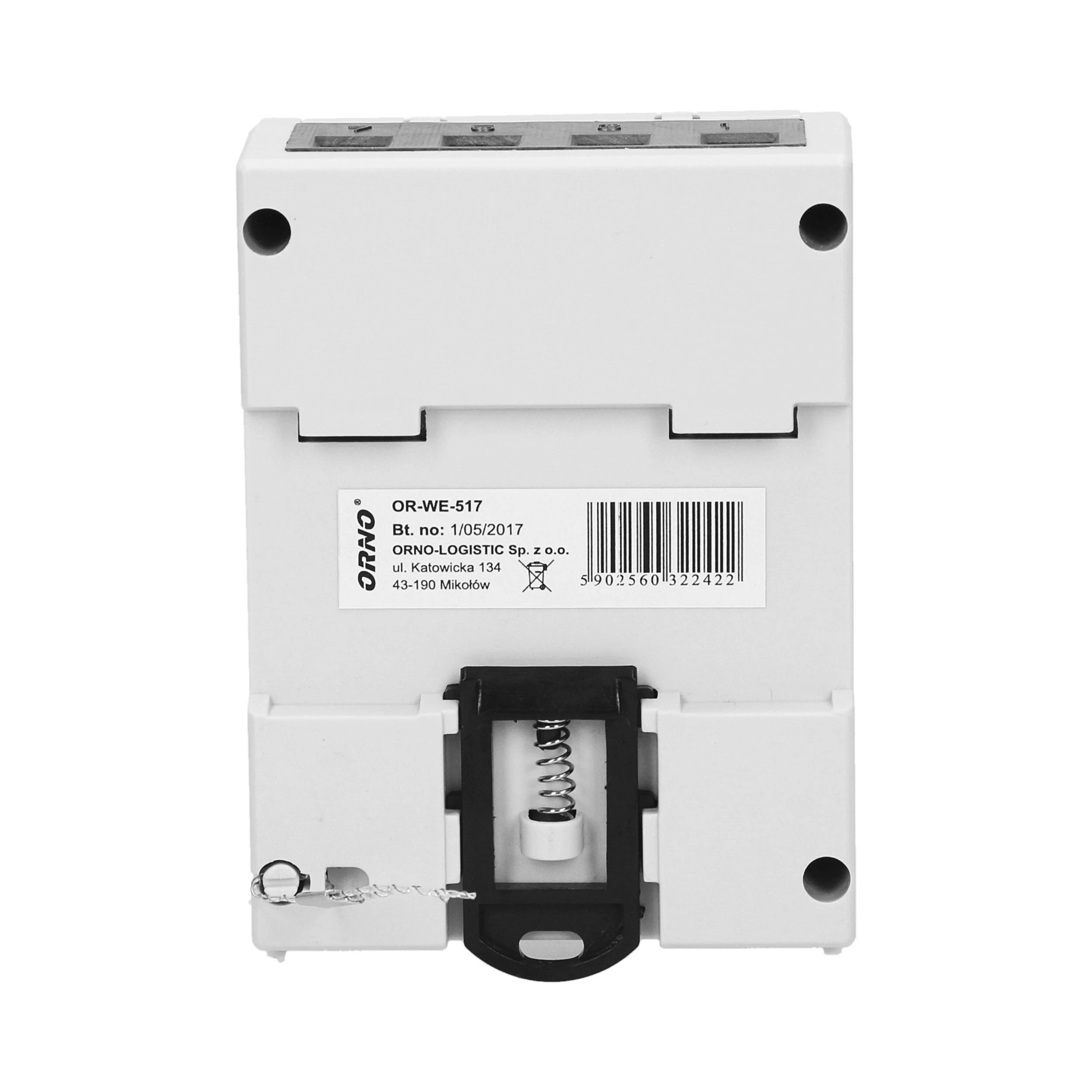 Orno 3 Fazowy Trifazis elektros skaitiklis, 80A, RS-485 prievadas, daugiatarifis, 3 moduliai, DIN TH-35mm