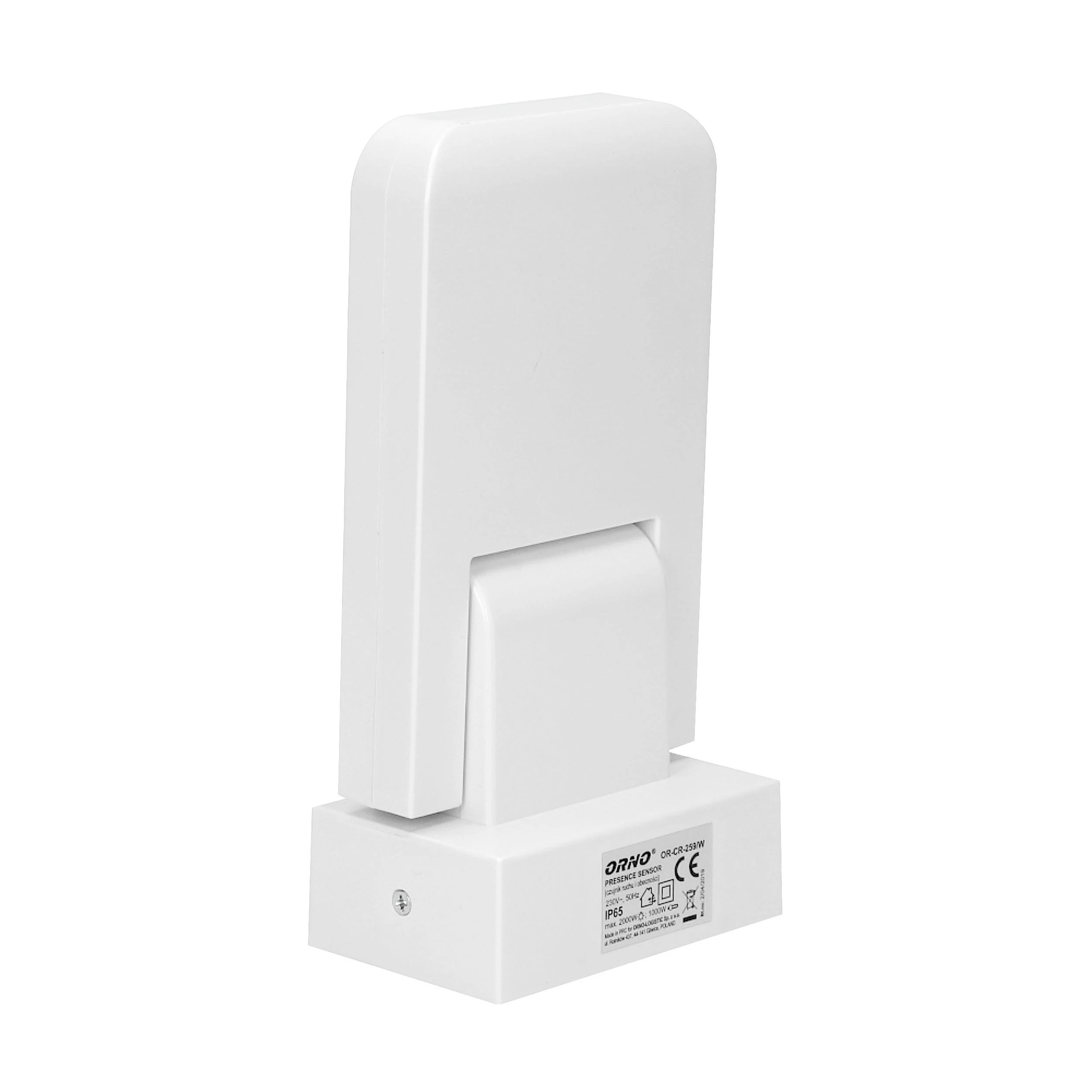 Orno Czujnik 360 laipsnių judesio jutiklis, IP65, 2000 W, maks. veikimo nuotolis 20 m, baltas