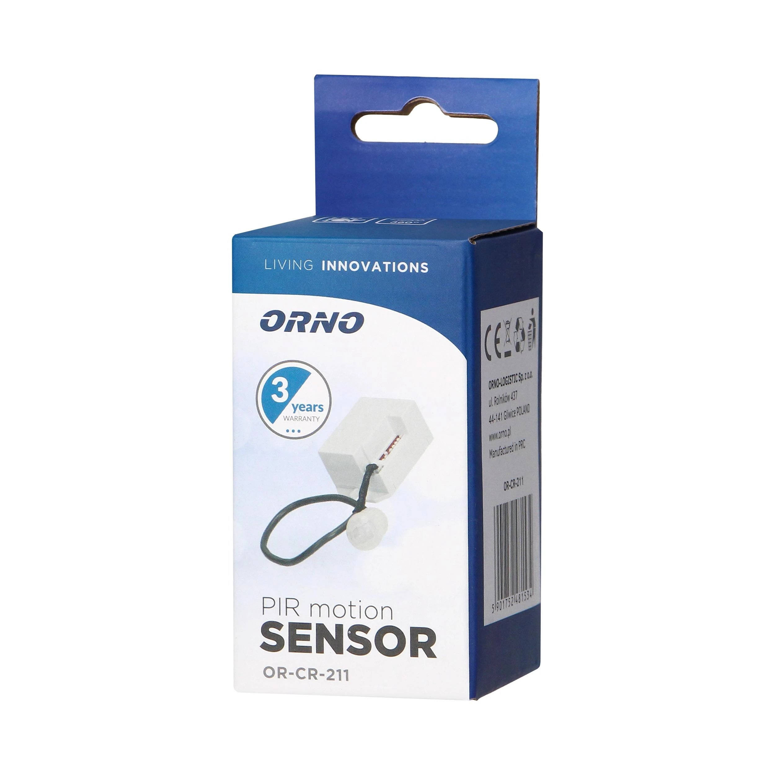 ORNO CZUJNIK RUCHU 360* ZEW SENSOR 220V