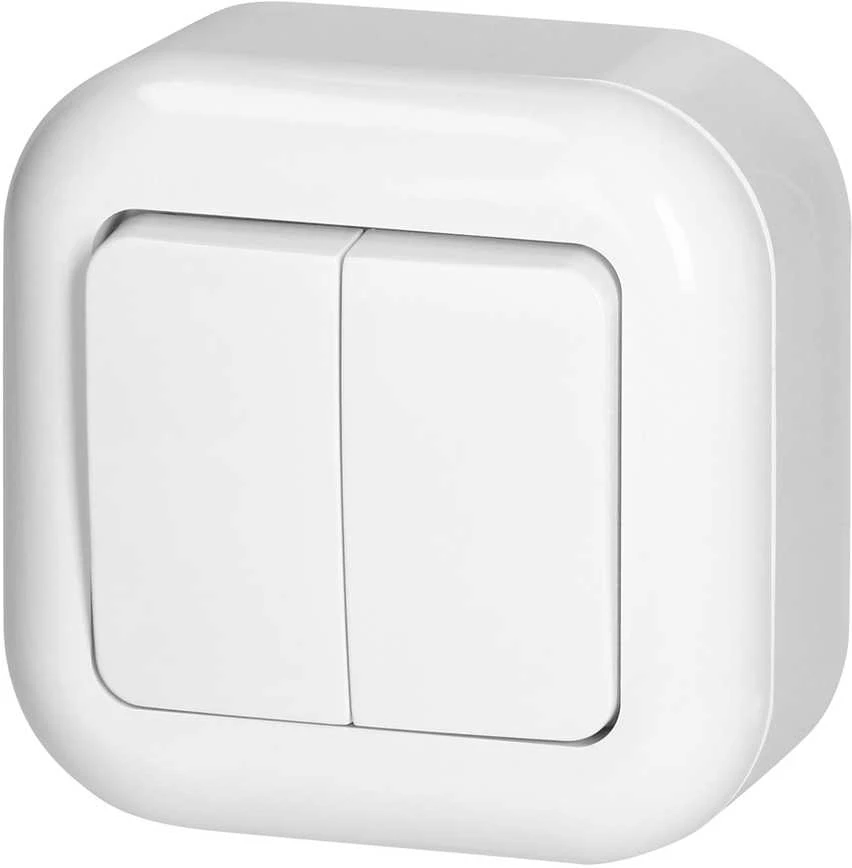 Łącznik Jungiklis n/t 10A, 250V, žvakidė, ventiliatorius, baltas