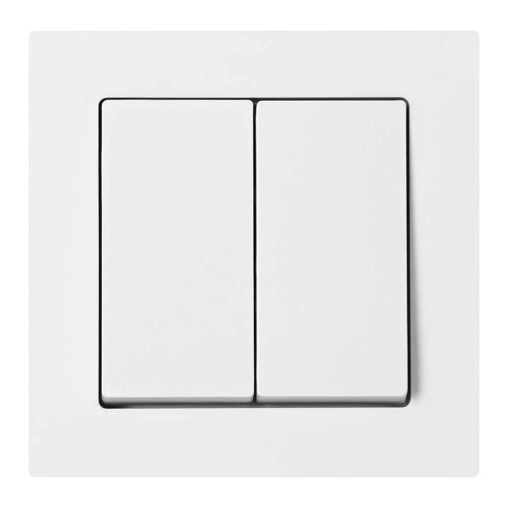 Łącznik „Malta“ šviestuvo jungiklis, 10A, 250V, WP-2M, baltas