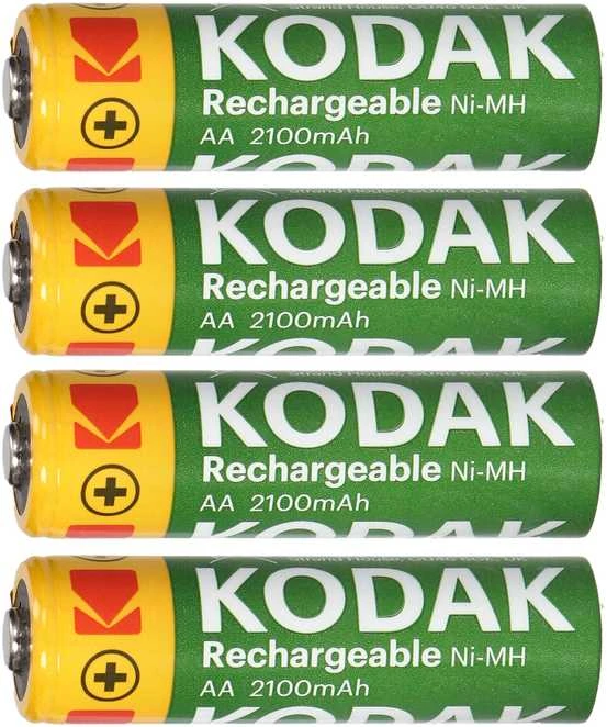 Kodak Ni-MH AA 2100mAh baterijos, 4 vienetų rinkinys