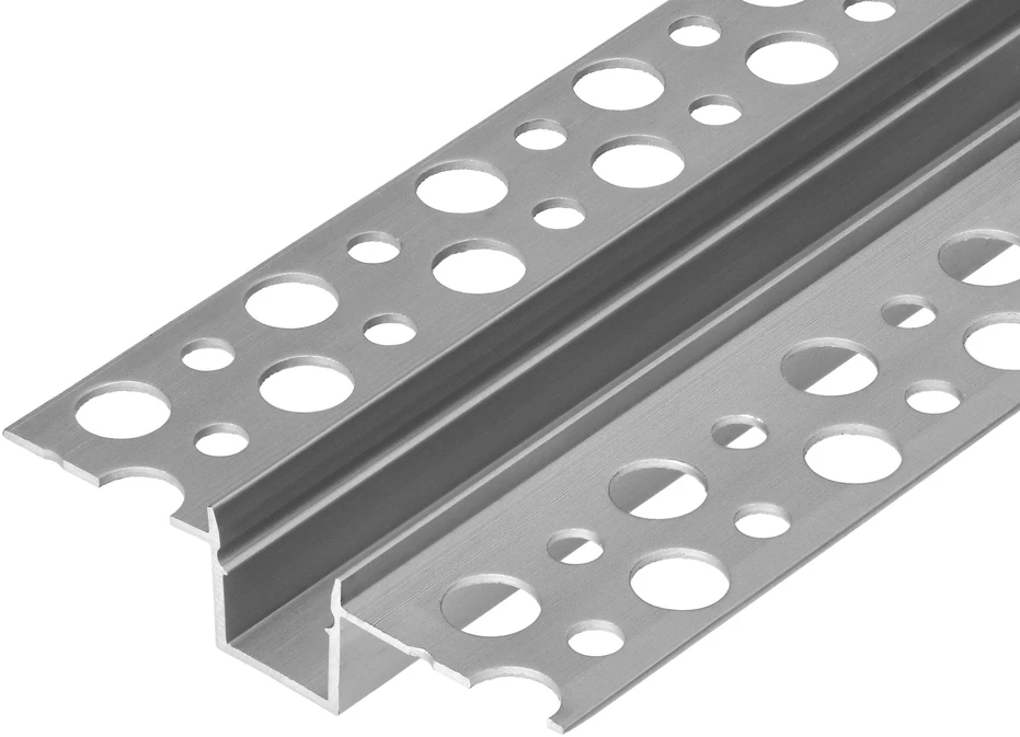 Orno Aliuminio profilis LED juostoms, 2000 x 55 x 13 mm, įleidžiamas į gipso kartoną, sidabrinis