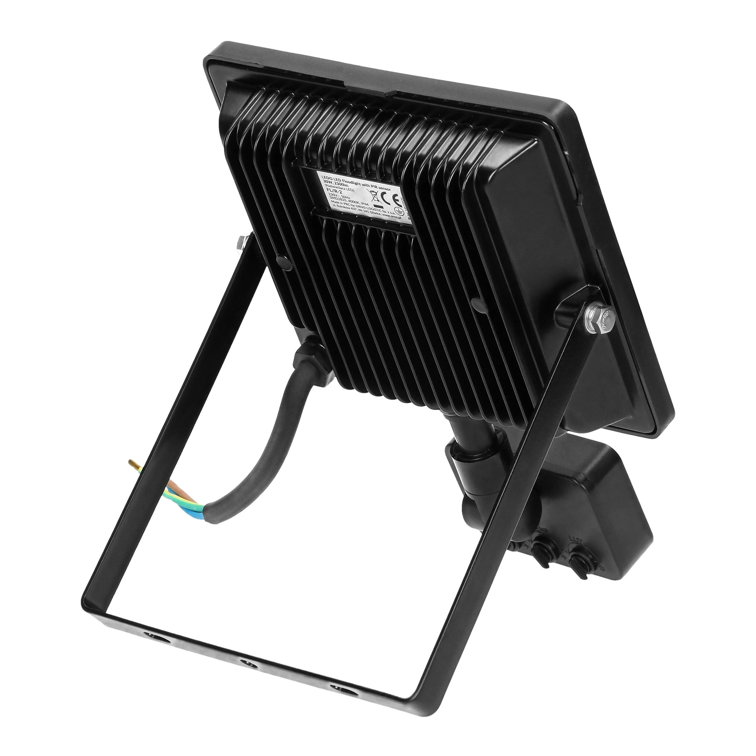 Orno ALLED 30W LED prožektorius su PIR, 2400lm, IP44, 4000K, aliuminis + stiklas