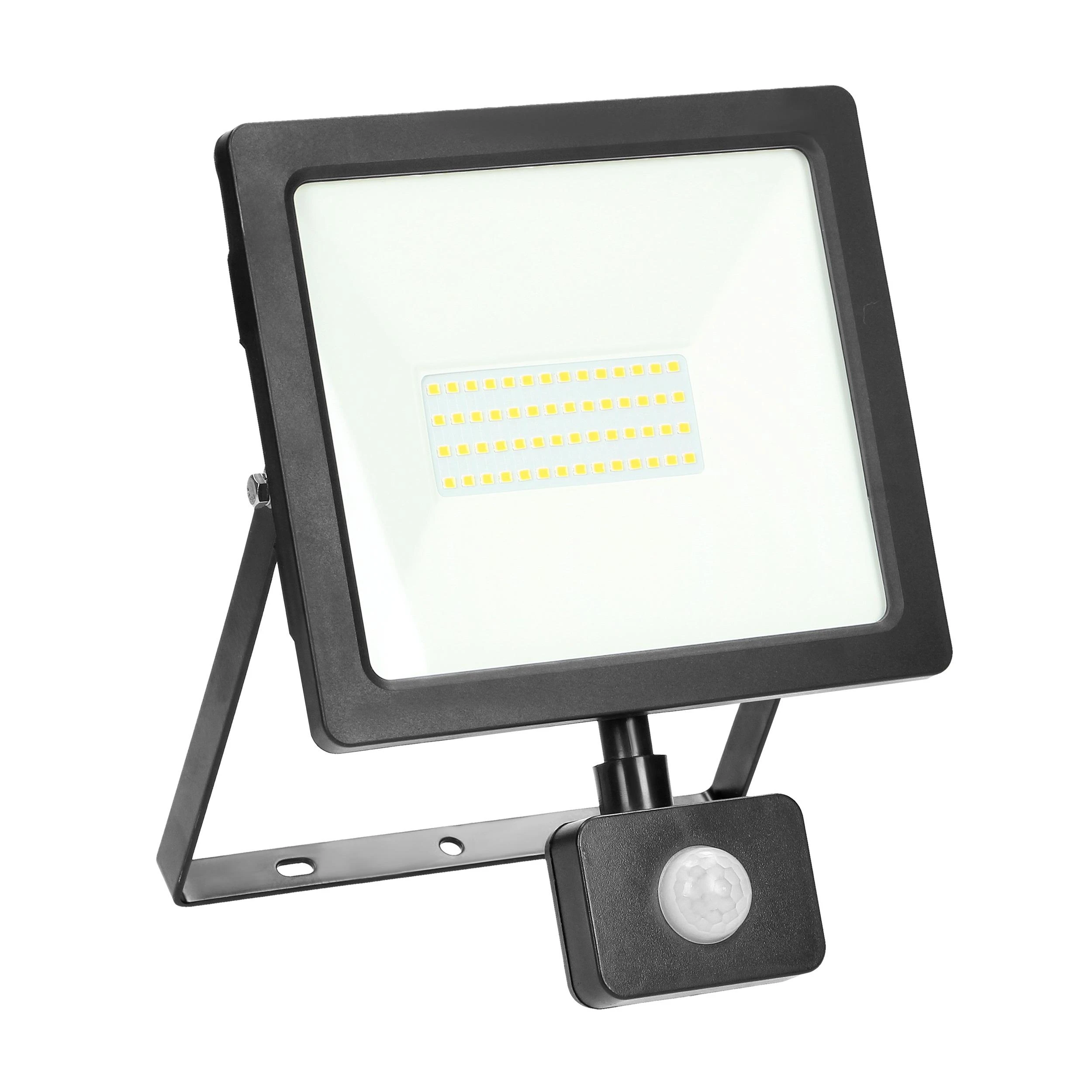 Orno ALLED 50W LED prožektorius su PIR, 4000lm, IP44, 4000K, aliuminis + stiklas