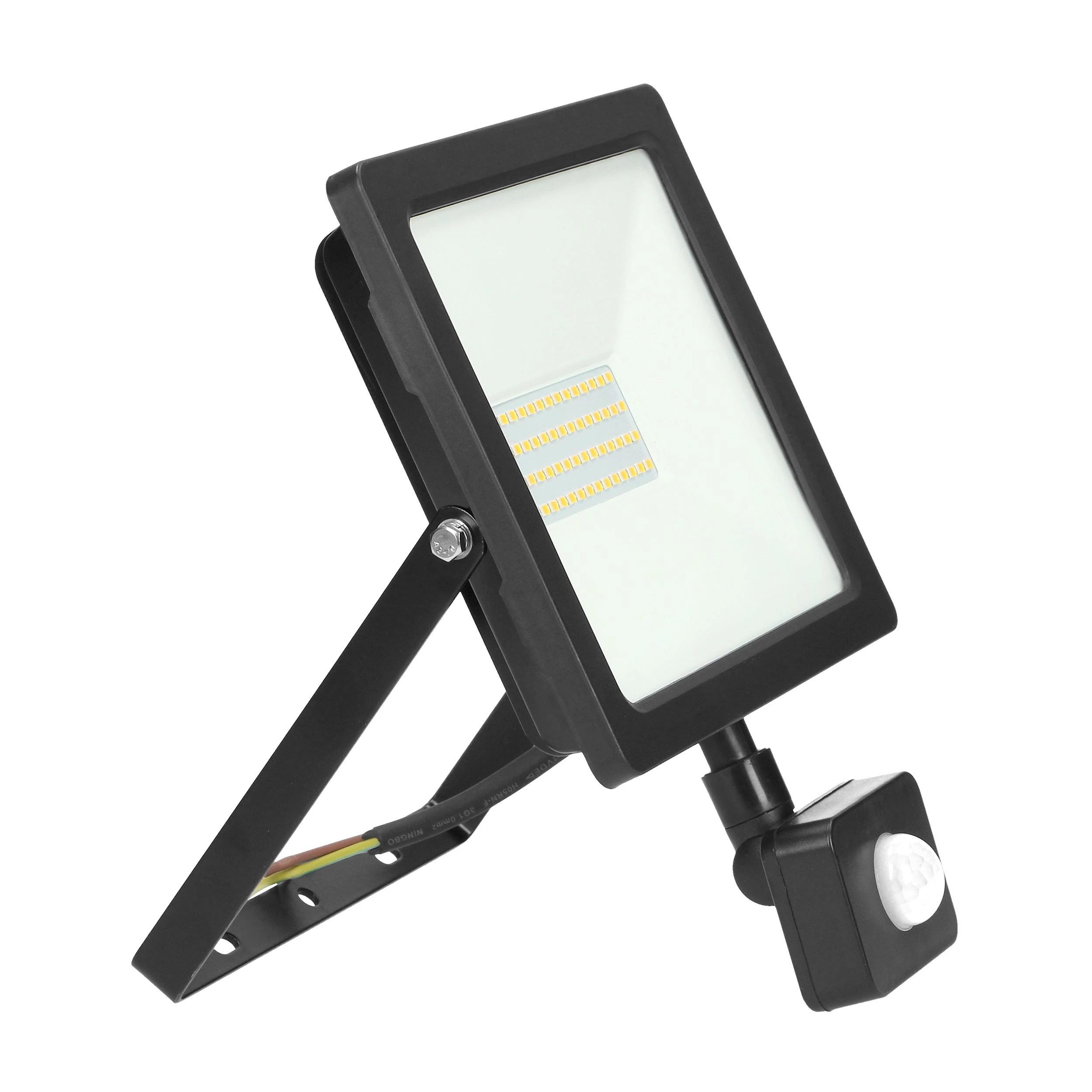 Orno ALLED 50W LED prožektorius su PIR, 4000lm, IP44, 4000K, aliuminis + stiklas
