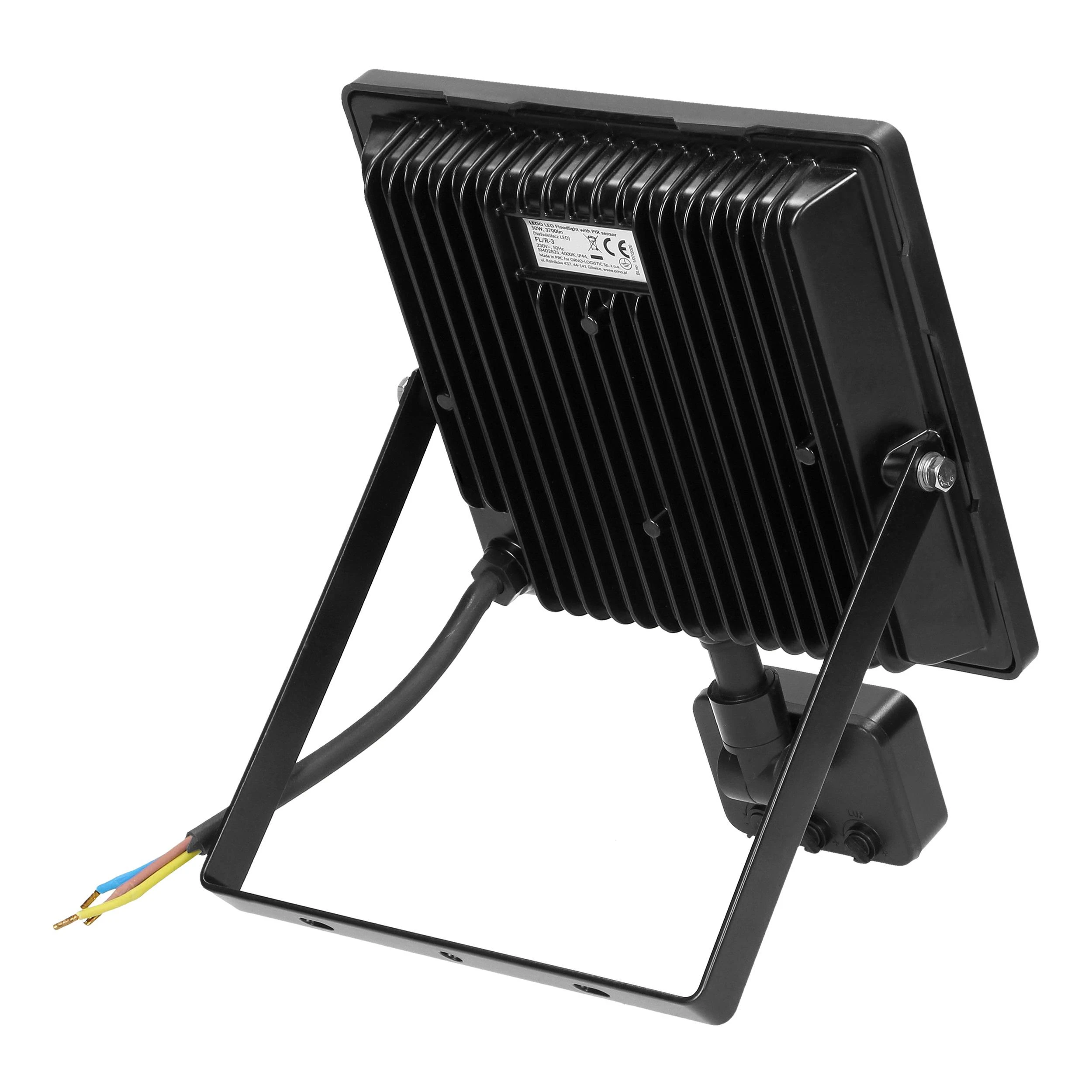 Orno ALLED 50W LED prožektorius su PIR, 4000lm, IP44, 4000K, aliuminis + stiklas