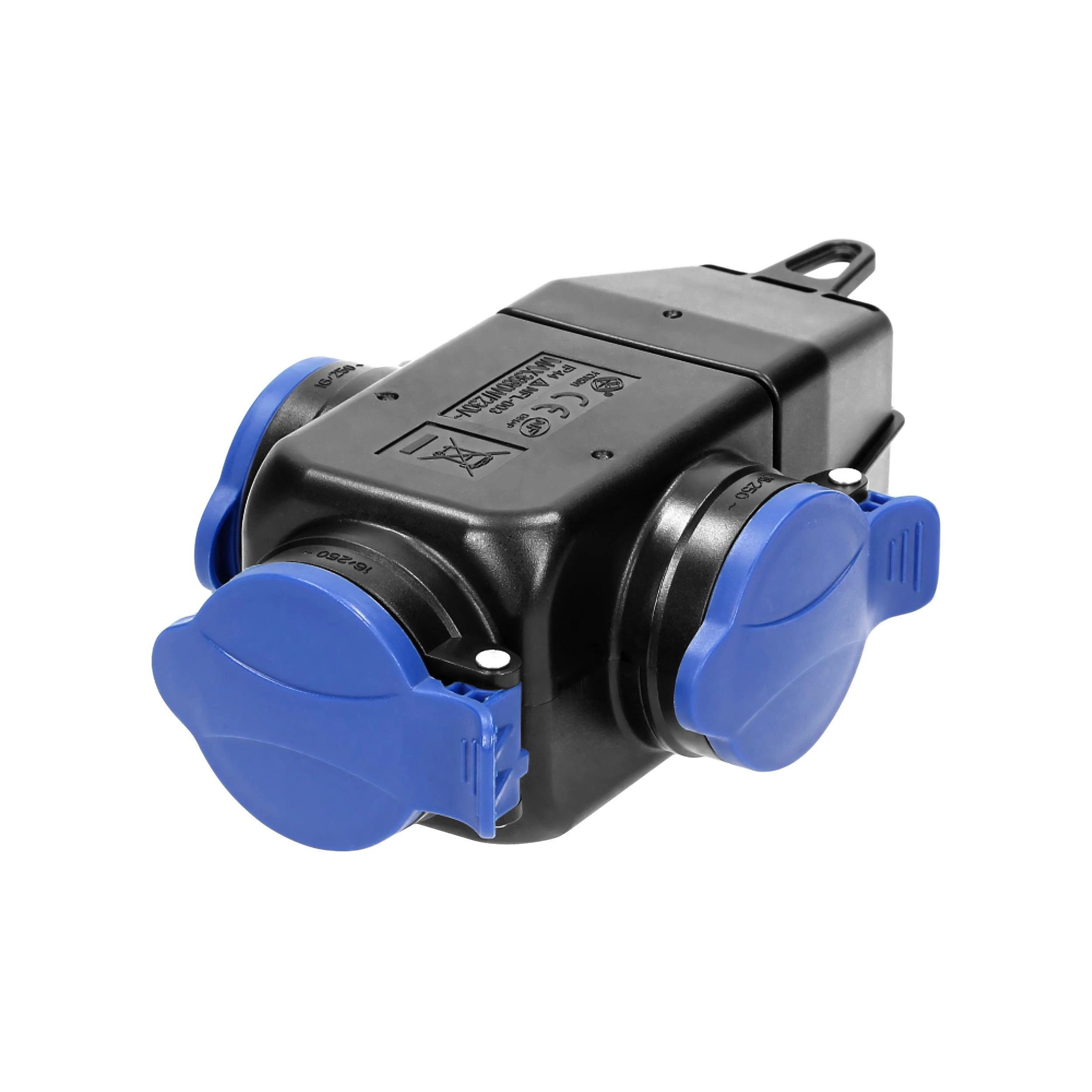 Orno Rozgałęźnik Atsparus smūgiams ir purslams, IP44, 3 lizdai 2P+Z, 16A, 230V AC