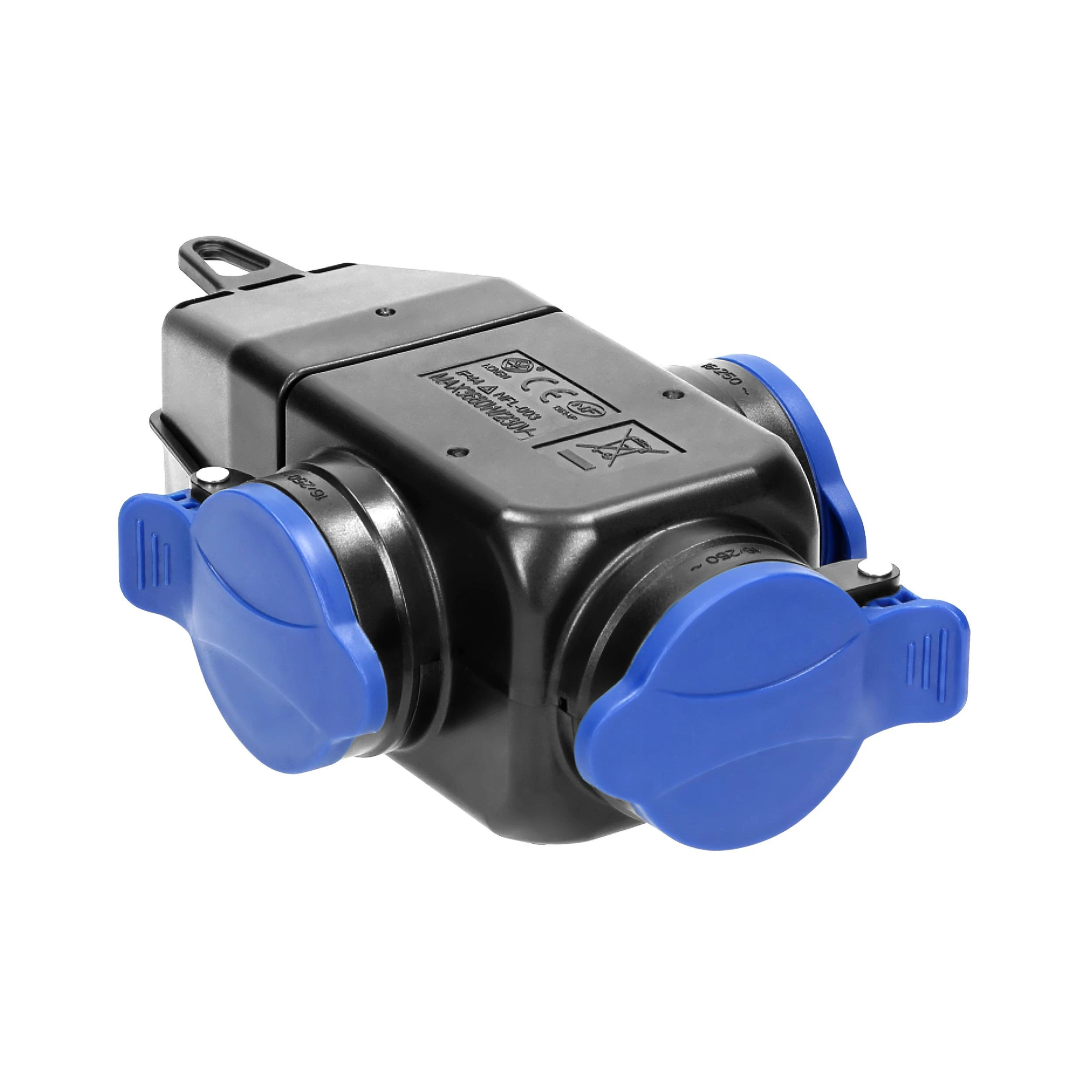 Orno Rozgałęźnik Atsparus smūgiams ir purslams, IP44, 3 lizdai 2P+Z, 16A, 230V AC