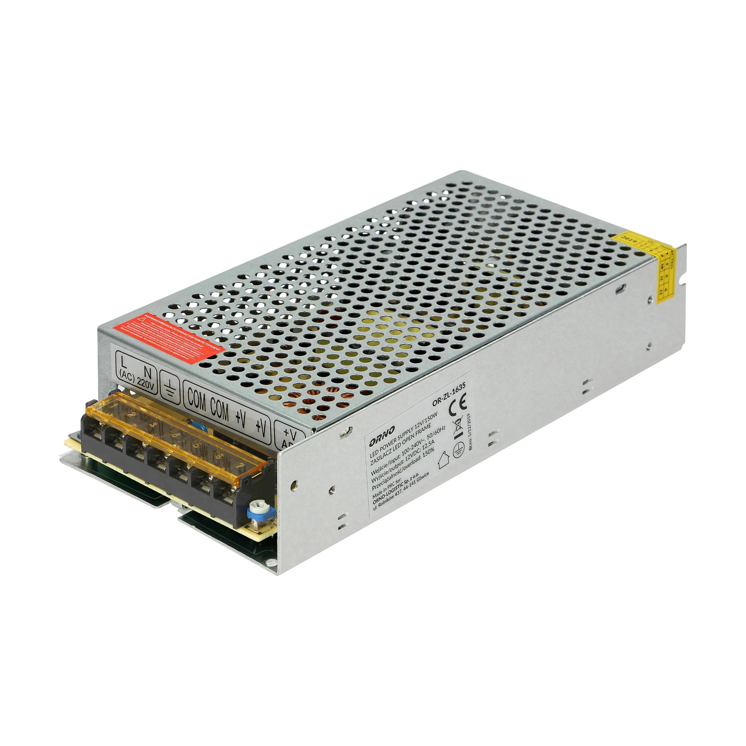 Orno Maitinimo šaltinis Atviro rėmo maitinimo šaltinis 12 V nuolatinės srovės 150 W, IP20