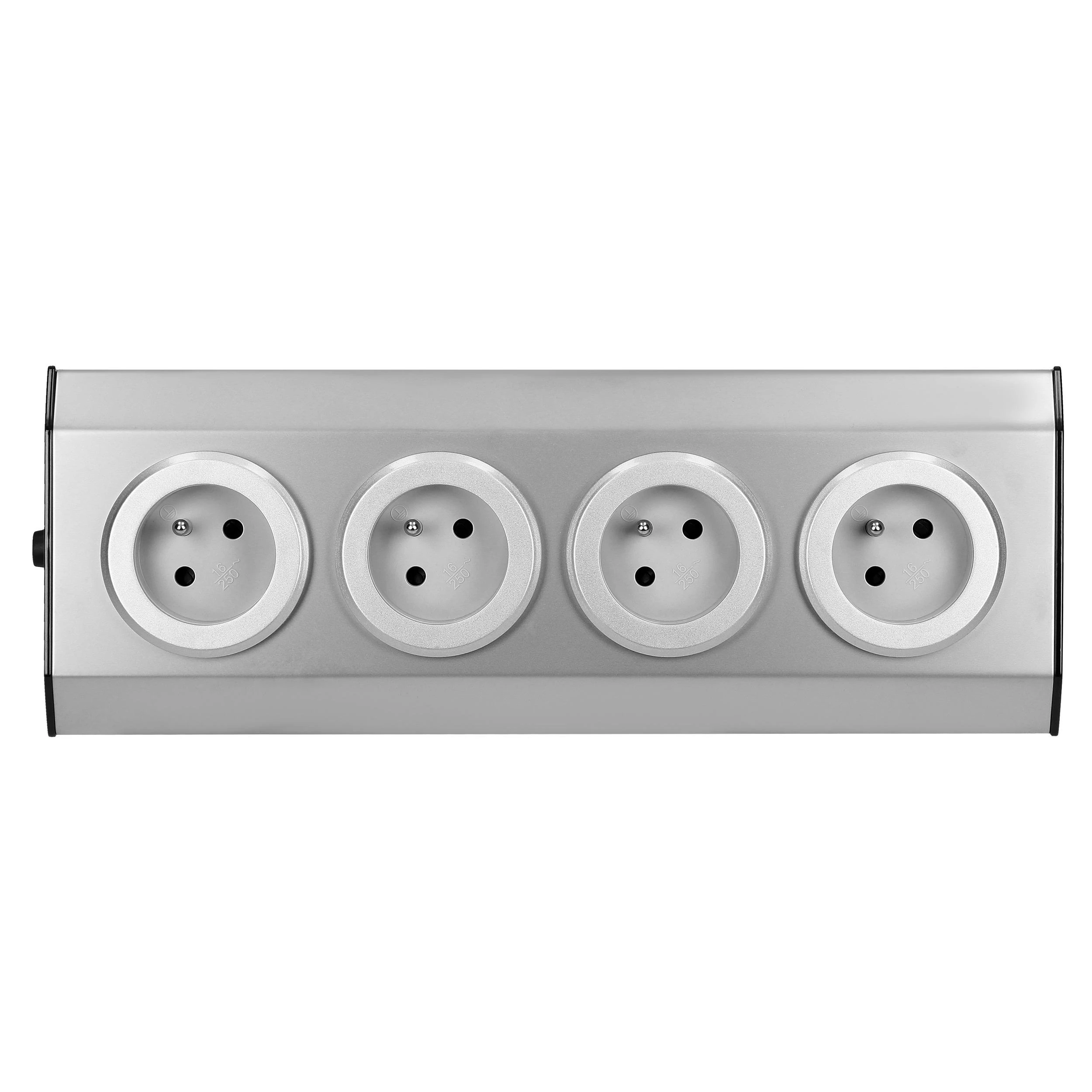Orno Gniazda Baldų ir virtuvės lizdai, tvirtinami Velcro juosta 4x2P+Z INOX,