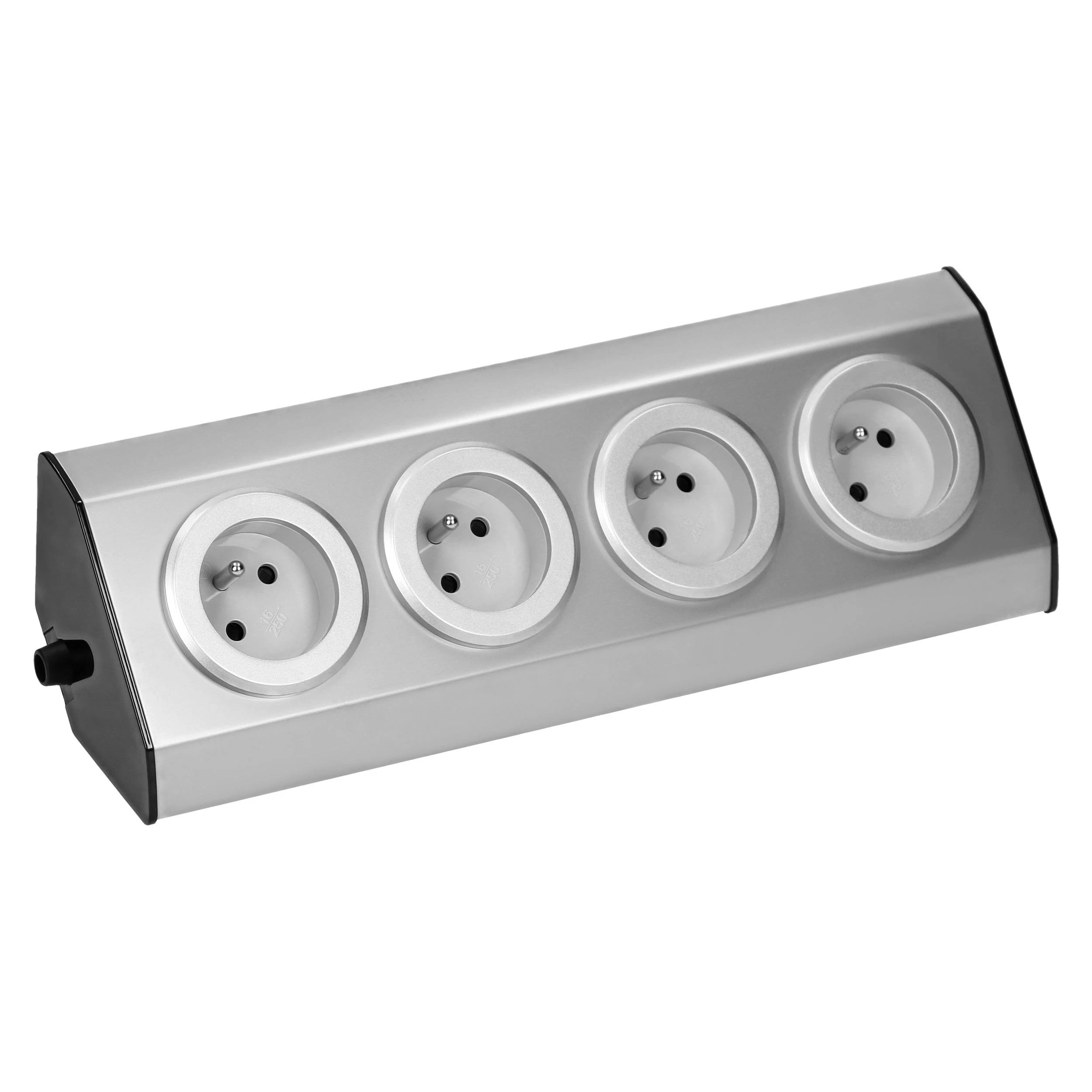 Orno Gniazda Baldų ir virtuvės lizdai, tvirtinami Velcro juosta 4x2P+Z INOX,