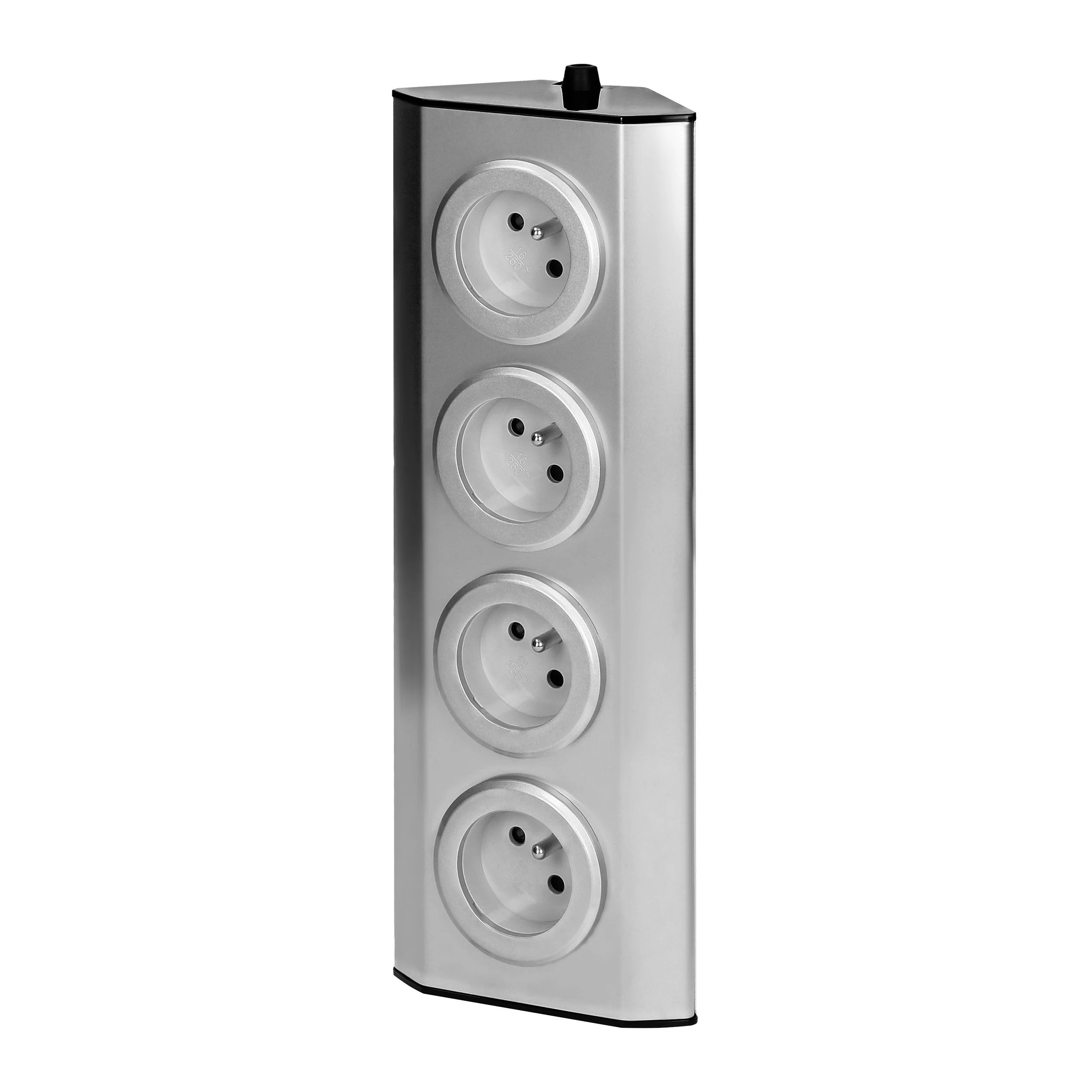 Orno Gniazda Baldų ir virtuvės lizdai, tvirtinami Velcro juosta 4x2P+Z INOX,