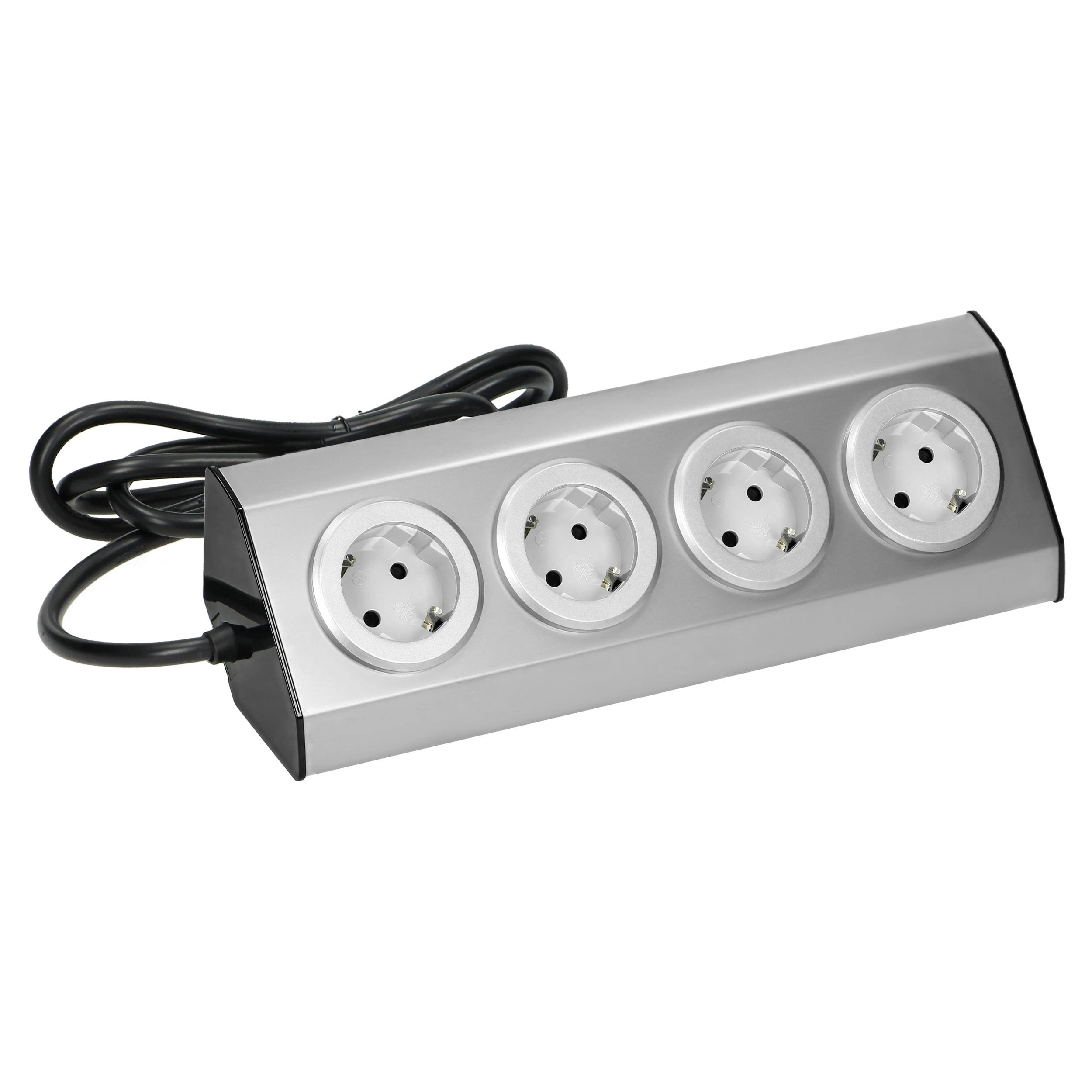 Orno Lizdas Baldai, virtuvės lizdas, montuojamas su „Velcro“ 4x2P+Z schuko, INOX su 1,5 m laidu.