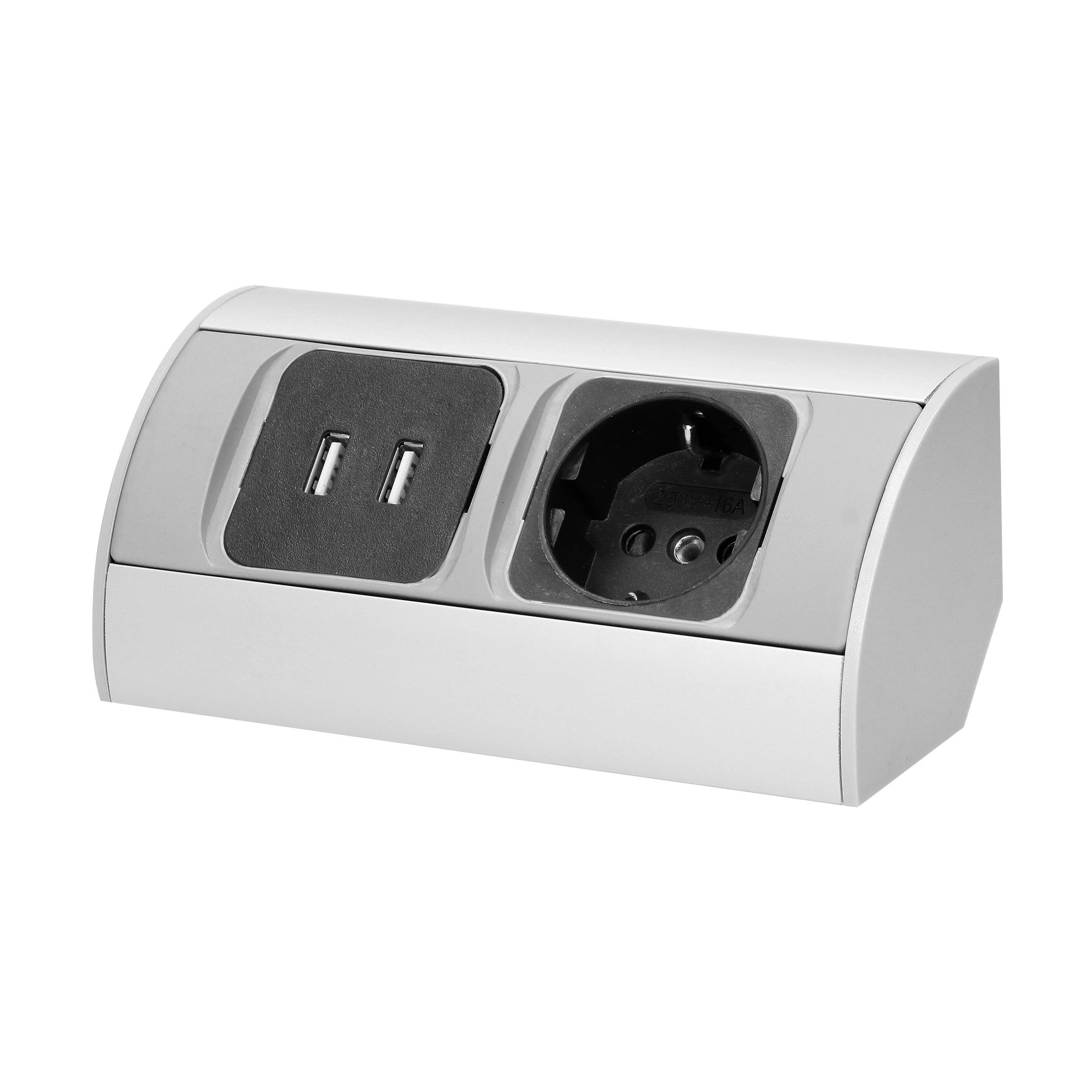 Orno Lizdas Baldinis lizdas 1x2P+Z, 2xUSB, schuko versija