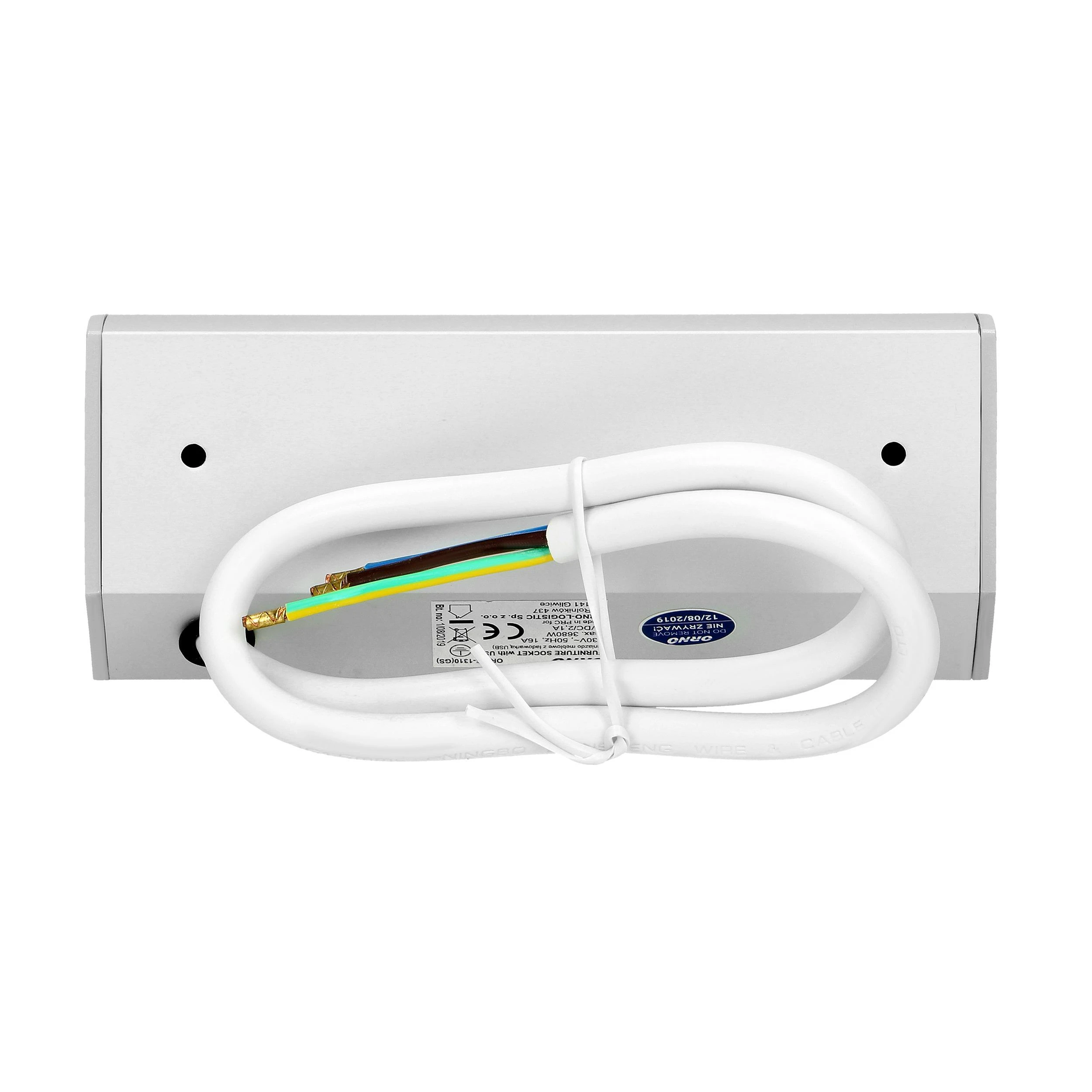 Orno Lizdas Baldinis lizdas 1x2P+Z, 2xUSB, schuko versija