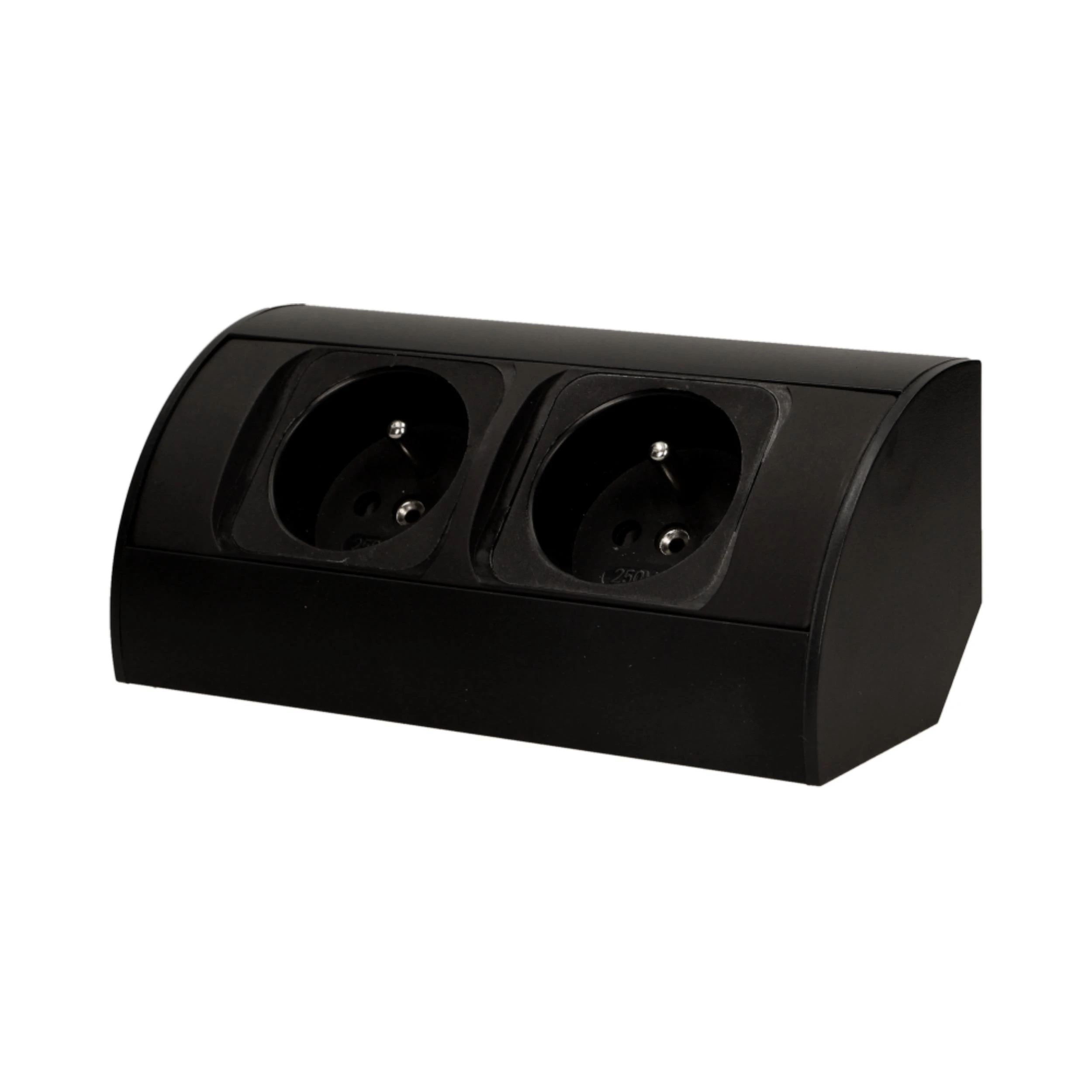 Orno Lizdas Baldinis lizdas be jungiklio, 2x2P+Z, juodas