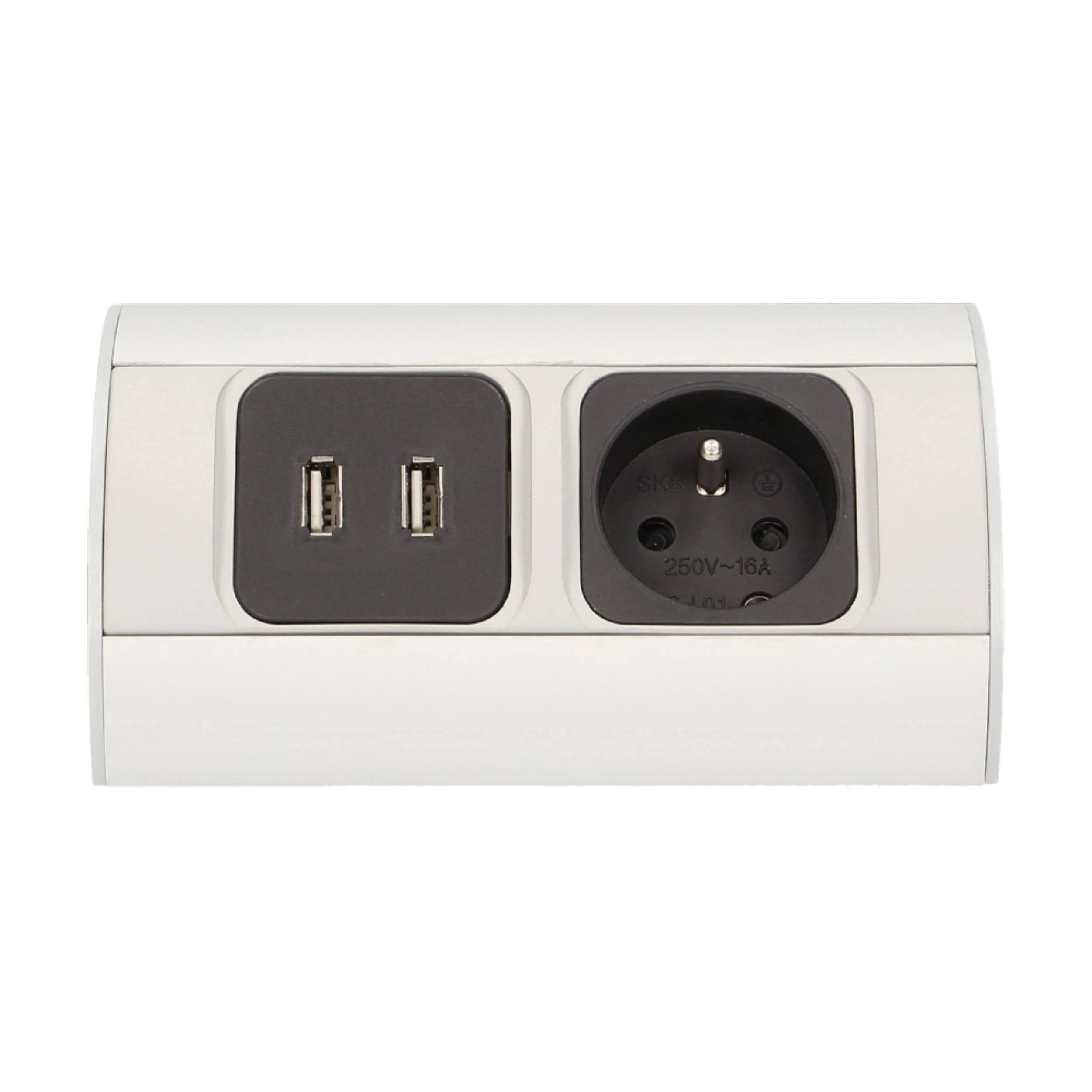 Orno Lizdas Baldų lizdas 1x2P+Z, 2xUSB