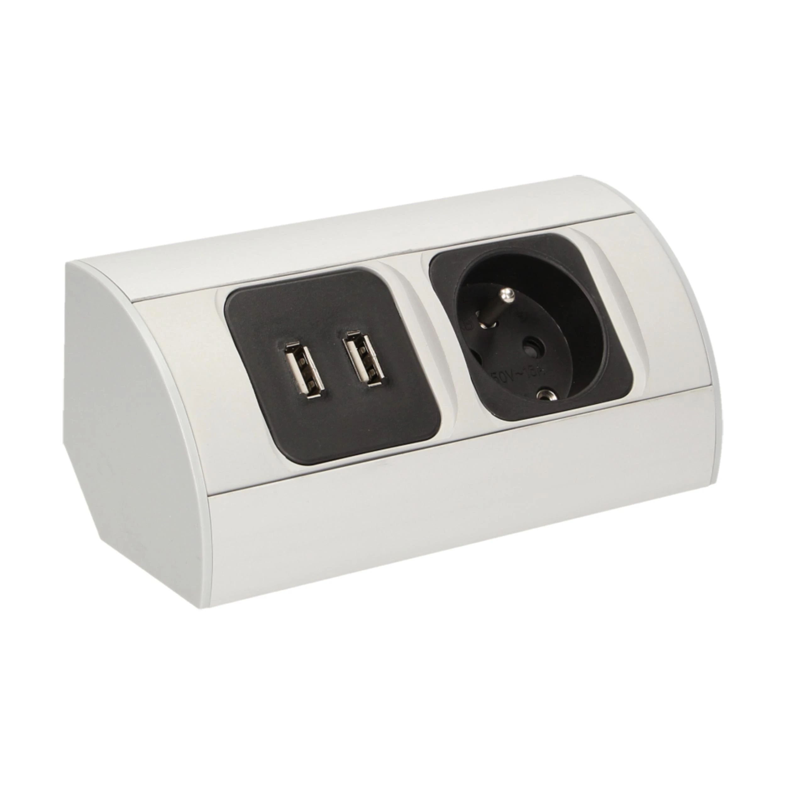 Orno Lizdas Baldų lizdas 1x2P+Z, 2xUSB