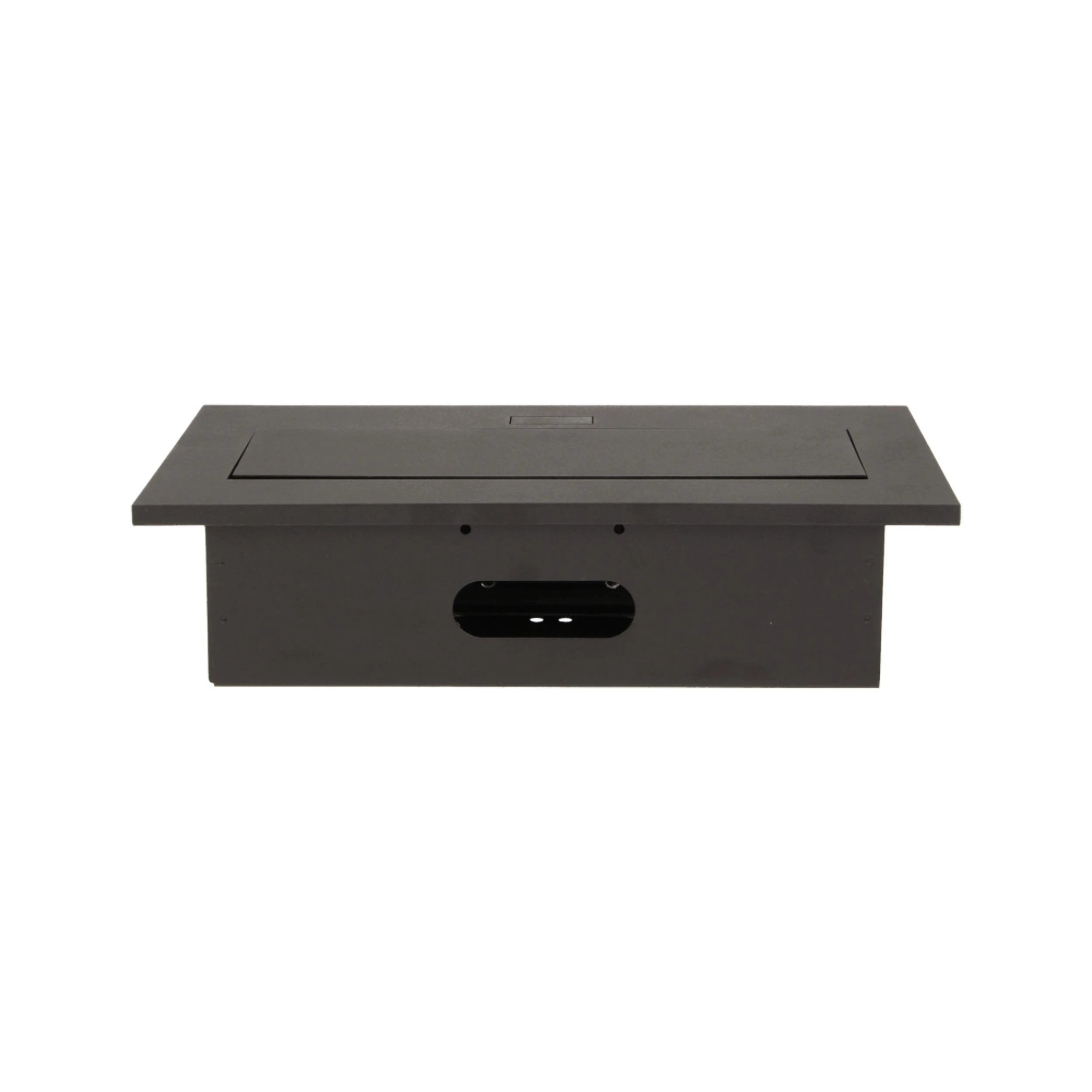 Orno Lizdas Baldų lizdas, įleidžiamas į stalviršį, su storu kraštu, 2x2P+Z, 3 USB prievadai, juodas