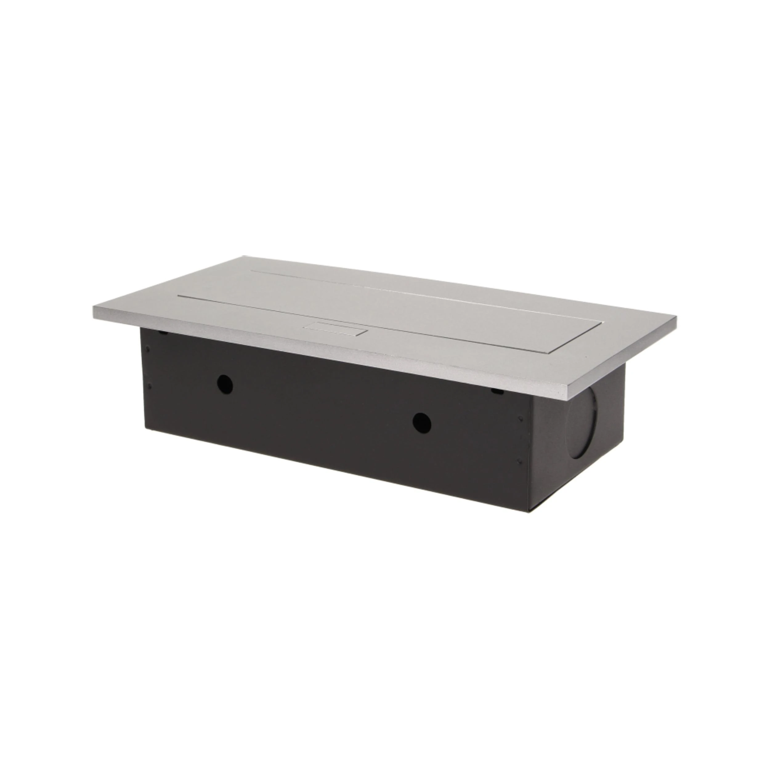 Orno Lizdas Baldinis lizdas, įleidžiamas į stalviršį, su storu kraštu, 2x2P+Z, 3 USB prievadai, sidabrinis