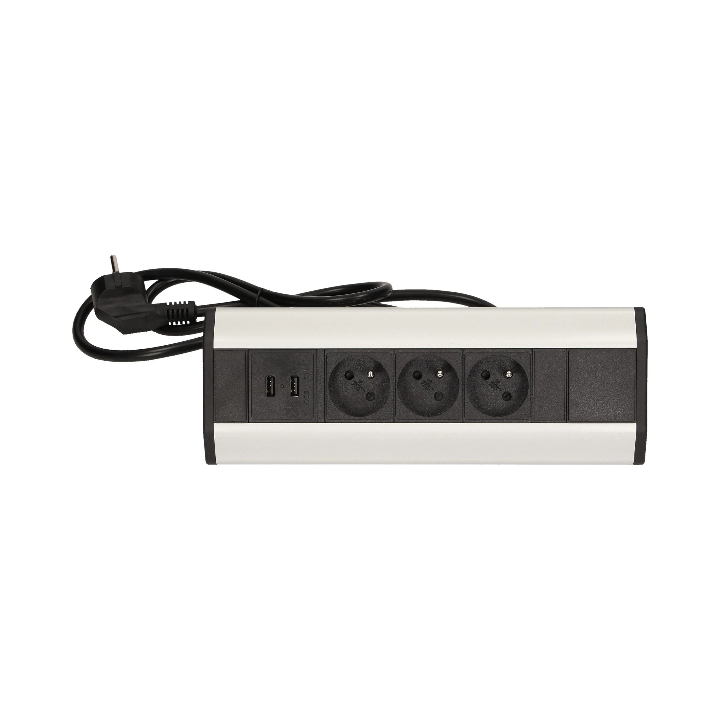 Orno Lizdas Baldinis lizdas su USB įkrovikliu ir 1,8 m laidu, 3x2P+Z, 2xUSB