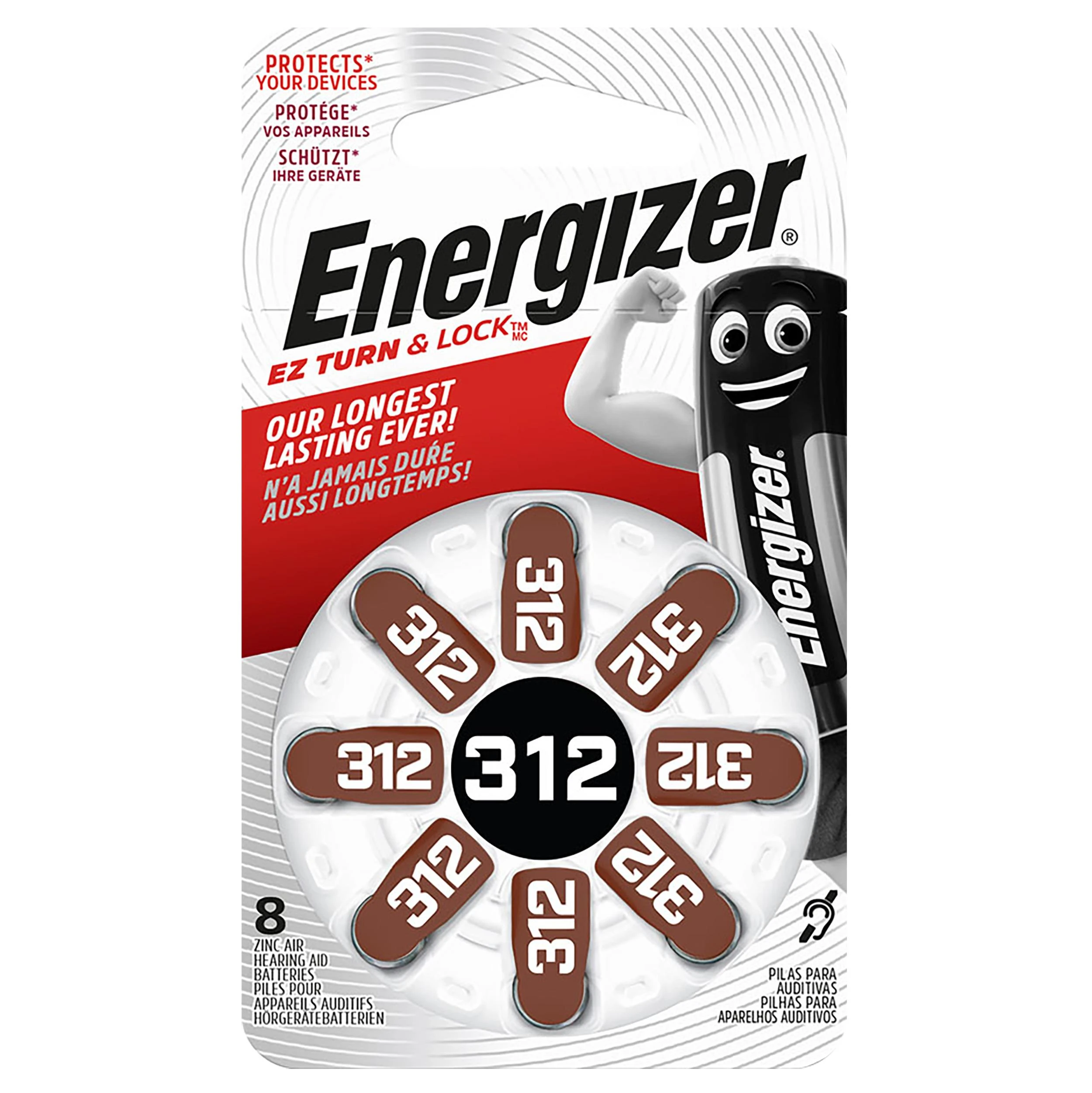 ENERGIZER HEARING AID 312 -8 PACK
