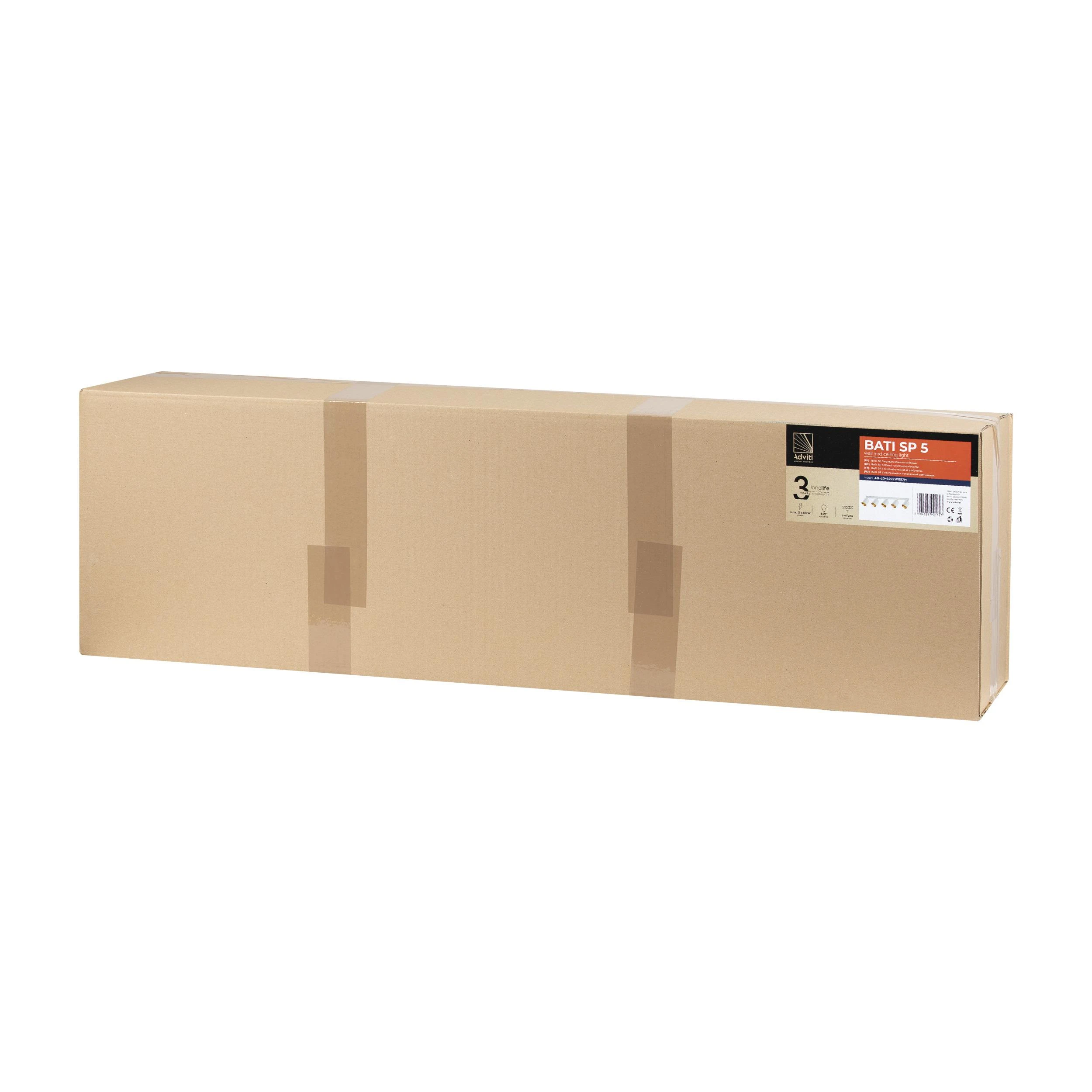 Sieninis šviestuvas Orno BATI sieninis ir lubinis šviestuvas, maks. galia 5x60W, E27, baltas
