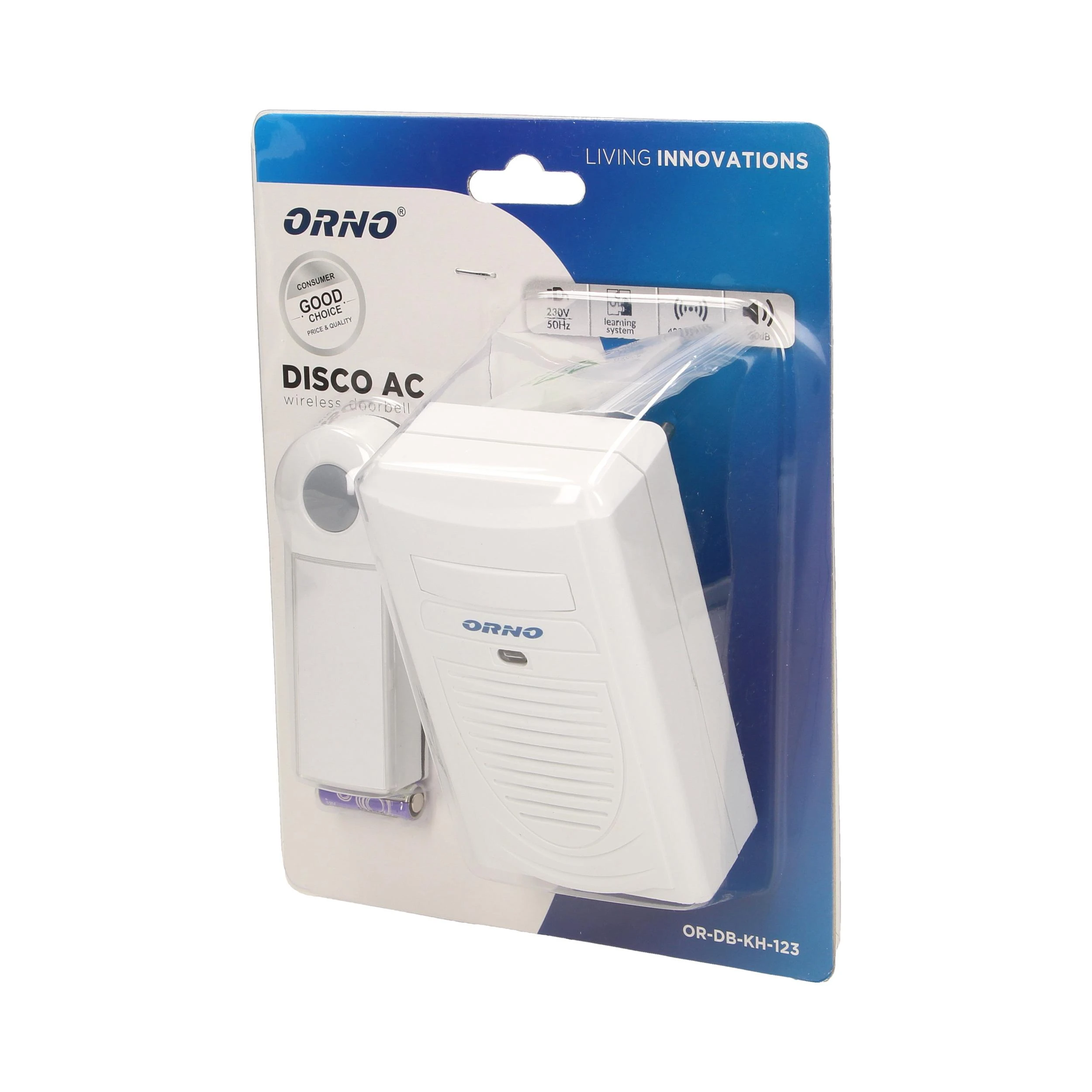 ORNO DZWONEK Belaidis DISCO 230V Z LEAR SYSTEMEM