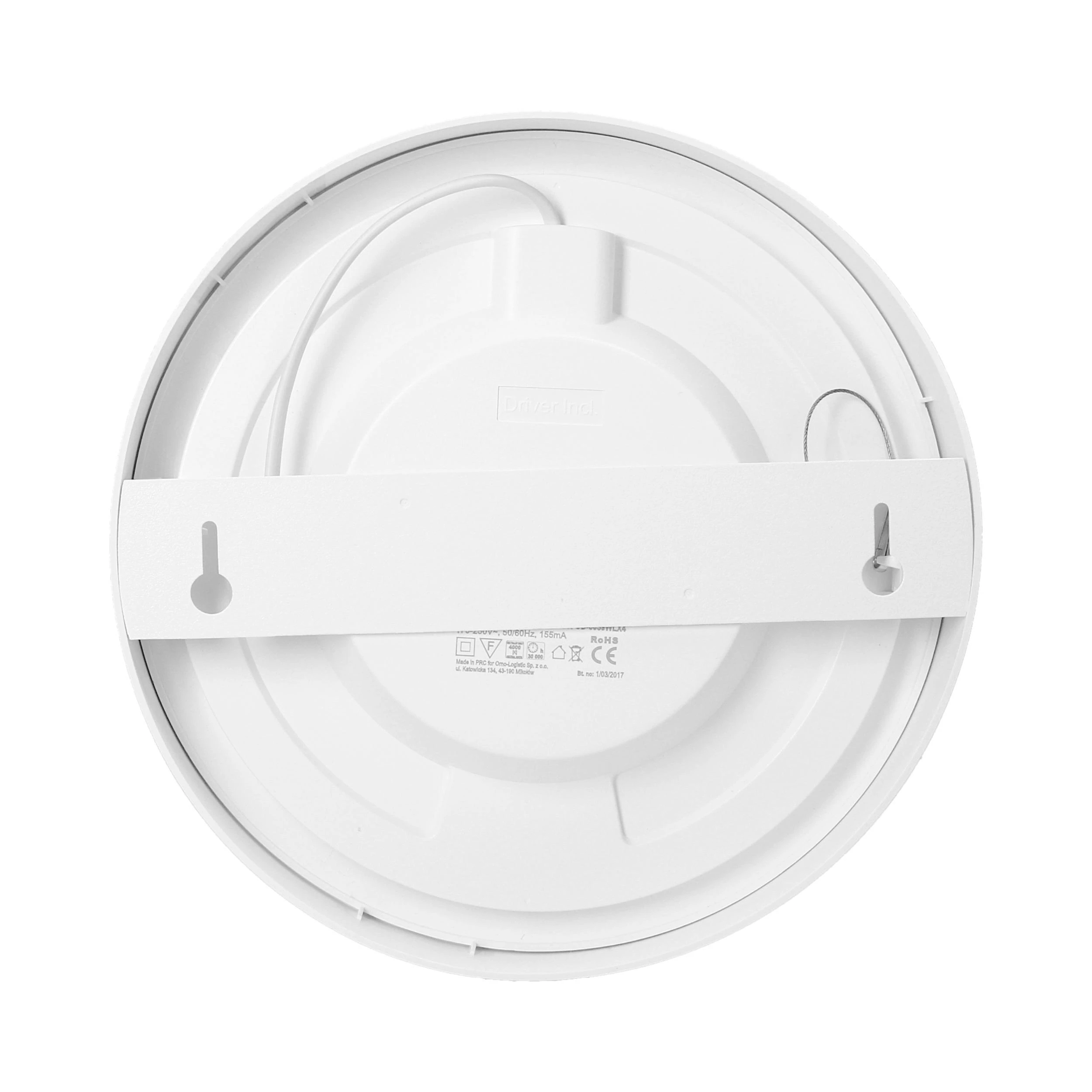 Lubinis šviestuvas Orno CITY LED 24W, įleidžiamas šviestuvas, paviršinio montavimo, apvalus, 2000lm, 4000K, baltas, su integruotu LED maitinimo šaltiniu
