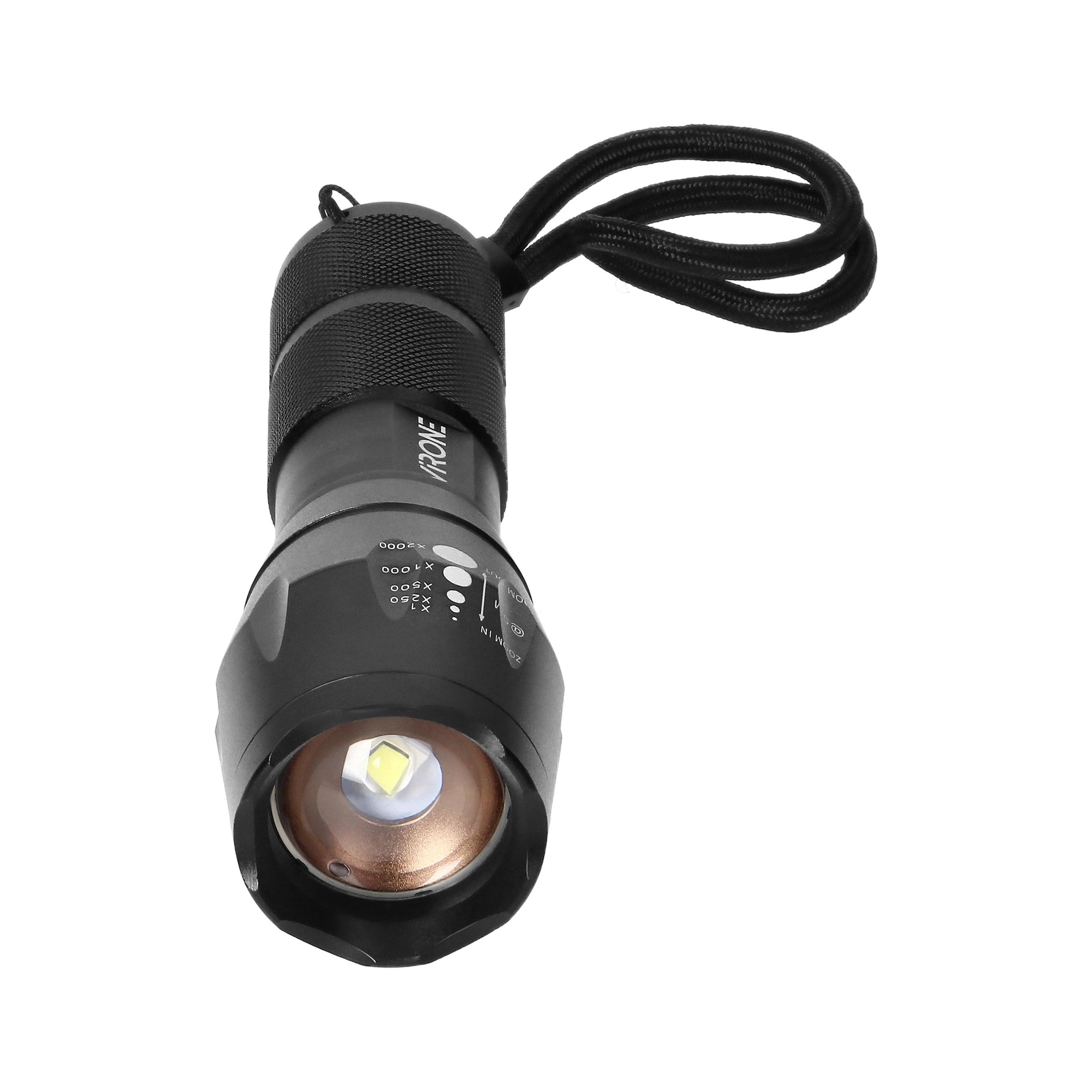 Latarka, Žibintuvėlis, CREE 10W LED žibintuvėlis su priartinimu, 800lm, 3 x AAA, aliuminio konstrukcija
