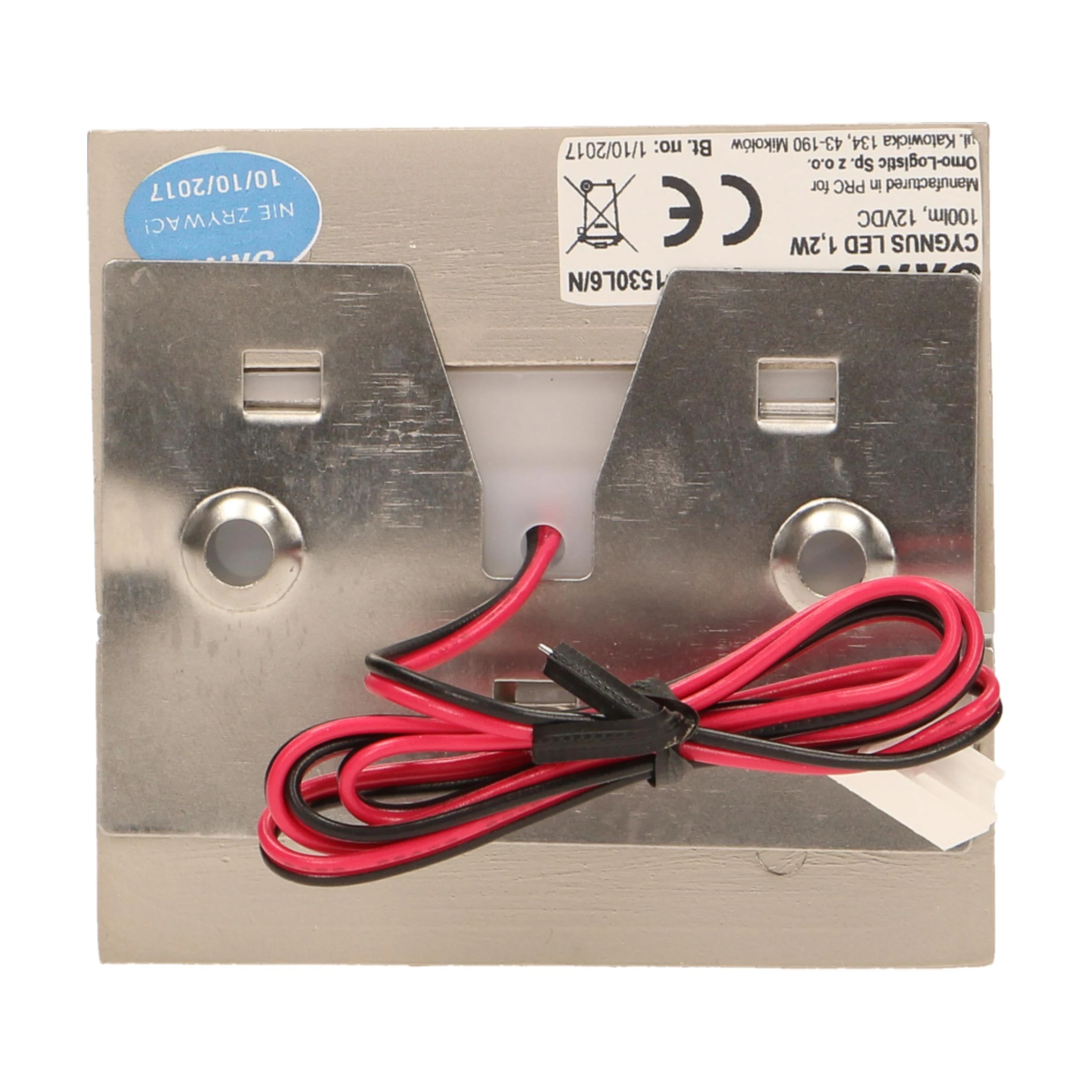Orno CYGNUS LED 1.2W, paviršinis laiptinės šviestuvas, 12V DC, 100lm, 6000K, satinas