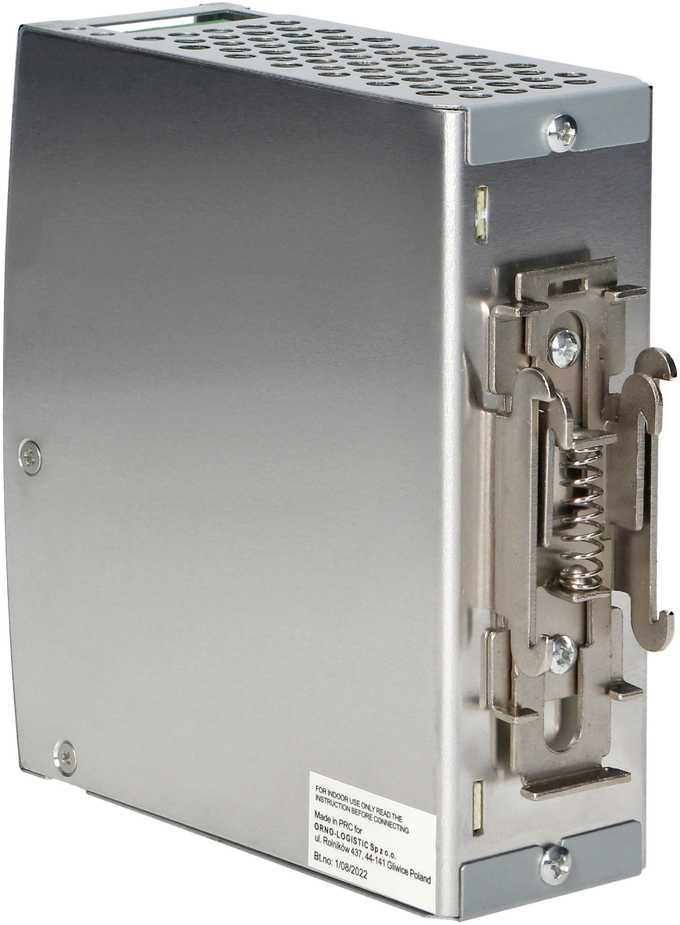Orno Maitinimo šaltinis Pramoninis maitinimo šaltinis DIN bėgeliui, 12 V DC 10 A 120 W, metalinis korpusas